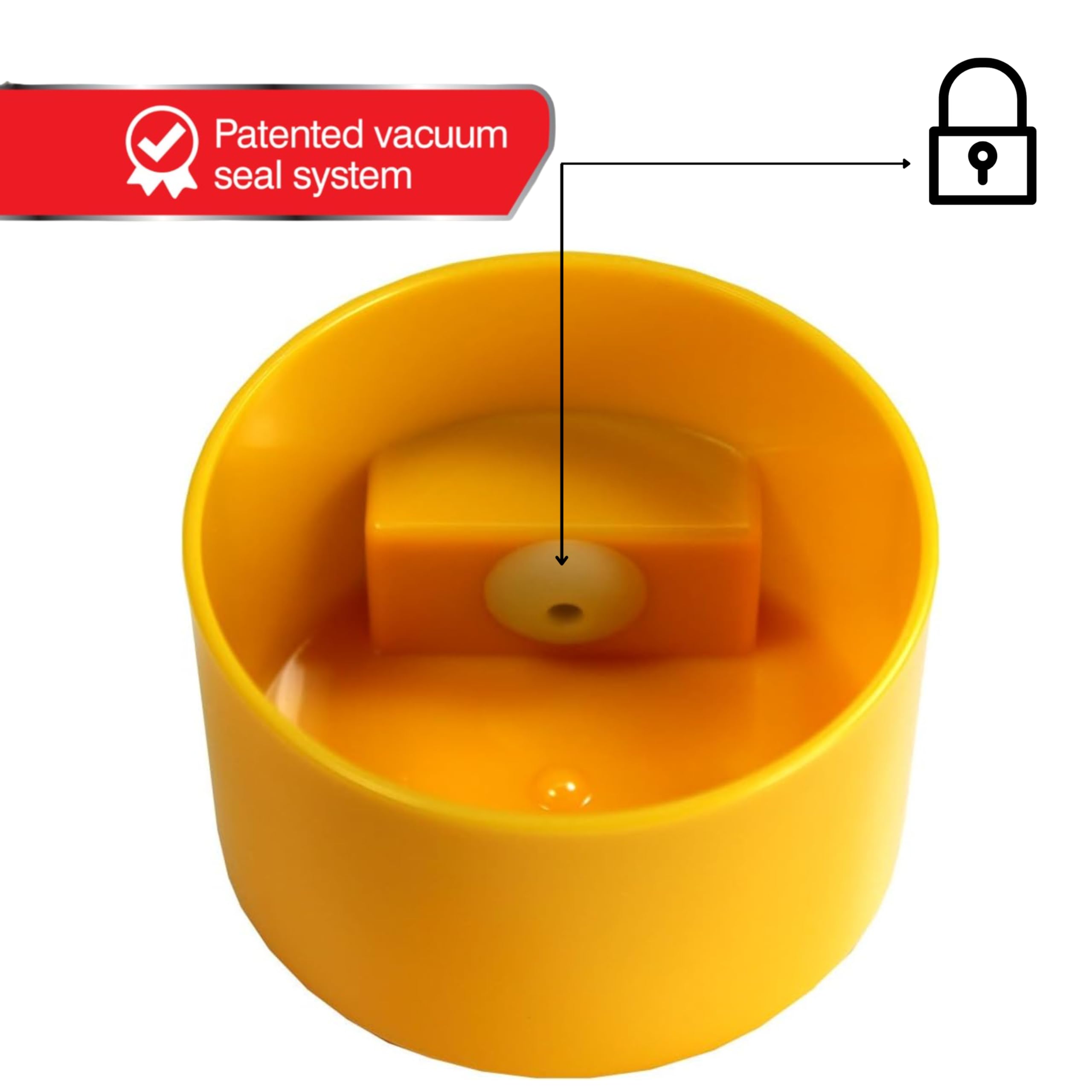 Minivac - 10G To 30 Grams Airtight Multi-Use Vacuum Seal Portable Storage Container For Dry Goods, Food, And Herbs - Yellow Cap