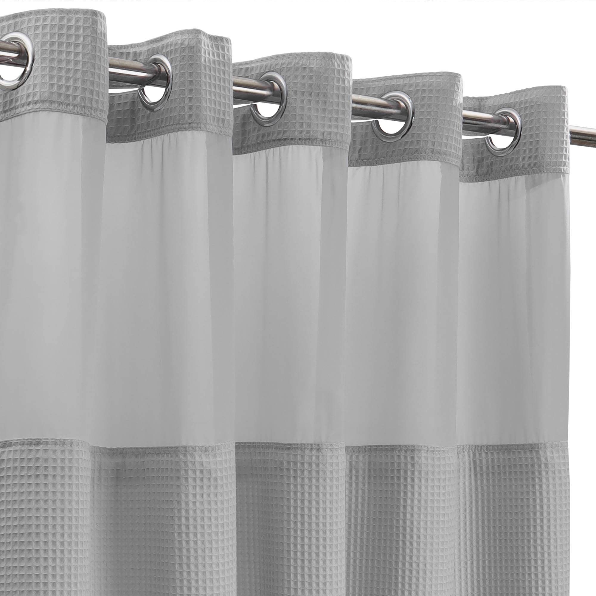 River Dream Lake Wanaka Fabric Shower Curtain Set, Cotton Blend, Waffle Weave, With Snap In Replacement Liner,71 X 86 Inches