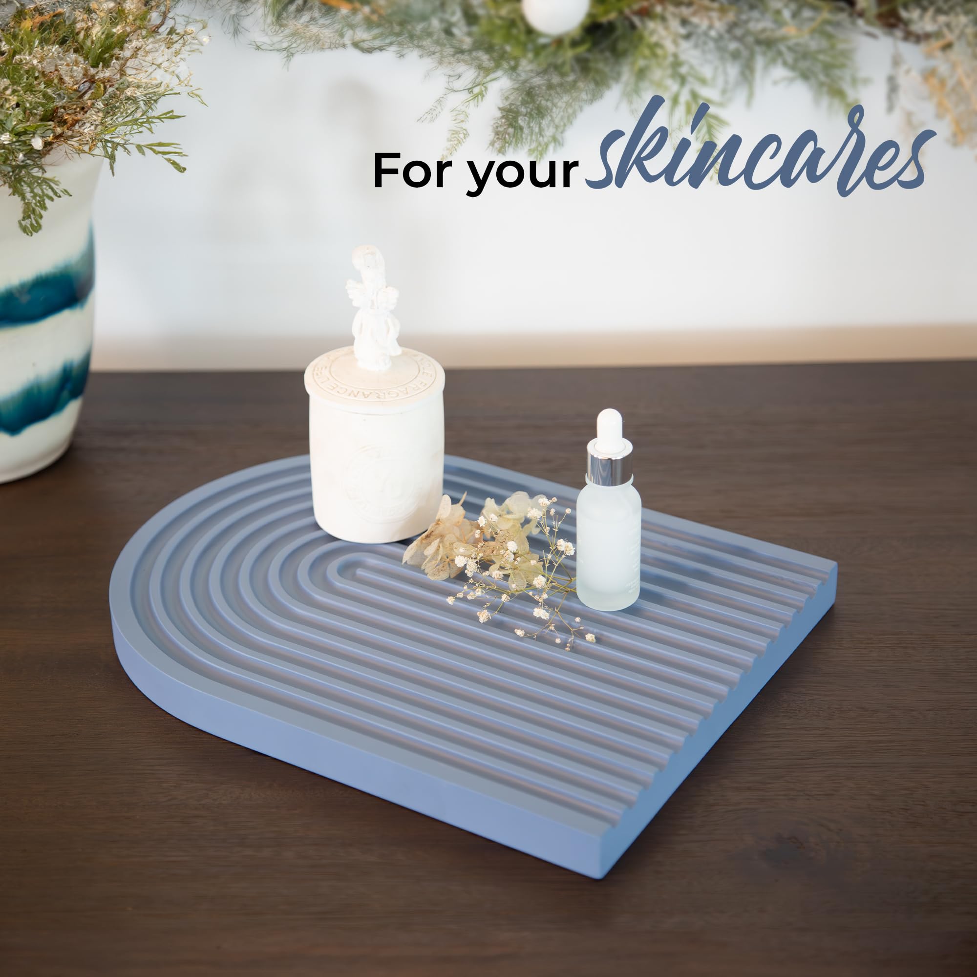 Koluraful Single Wood Arch Servingtray For Multi-Purpose Coffee Table, Breakfast, Dinner Kitchen Living Room Bedroom Home Decor