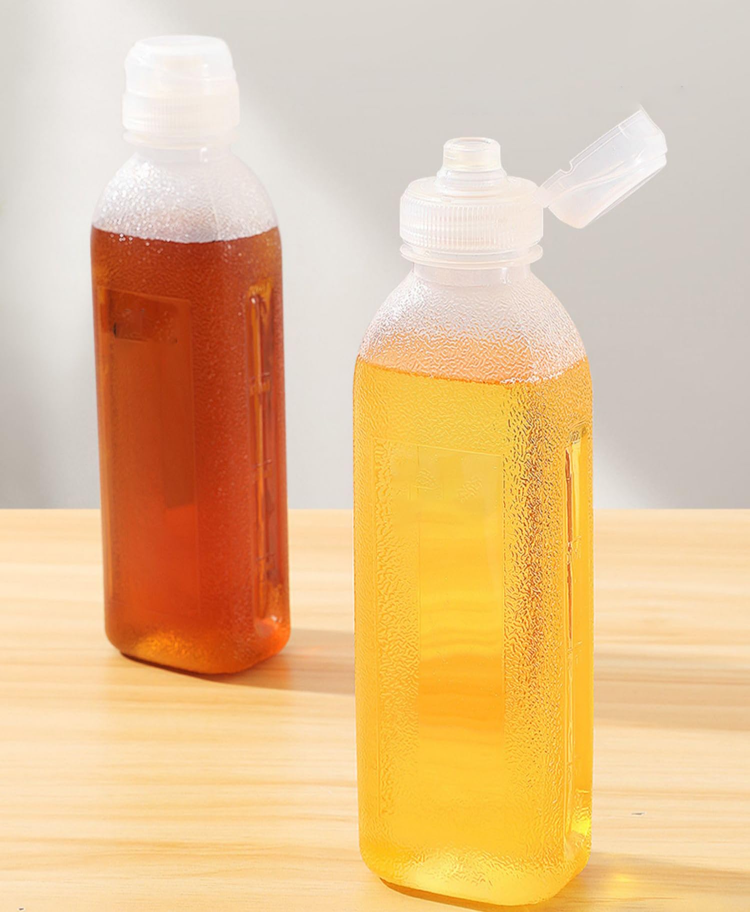 Wolpin Oil Dispenser Bottle 500 Ml (Pack Of 2) | Squeeze Bottle For Oil Sauce Vinegar Kitchen Cooking Salad Dressing | Leakproof