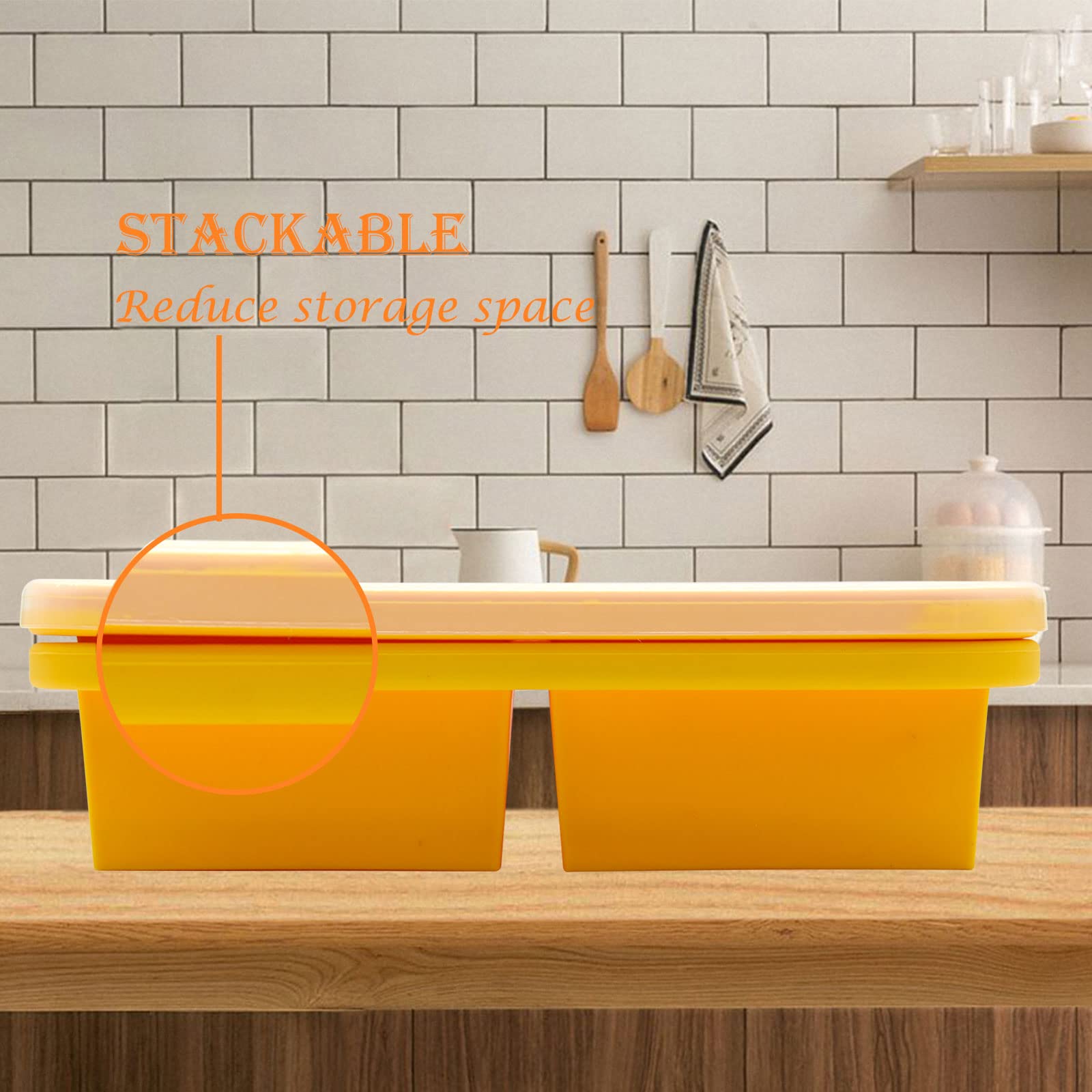 Soup Freezer Containers,Bongpuda Silicone Freezer Trays With Lid,Easy-Release,Reusable Freezer Storage Containers,For Freezing A