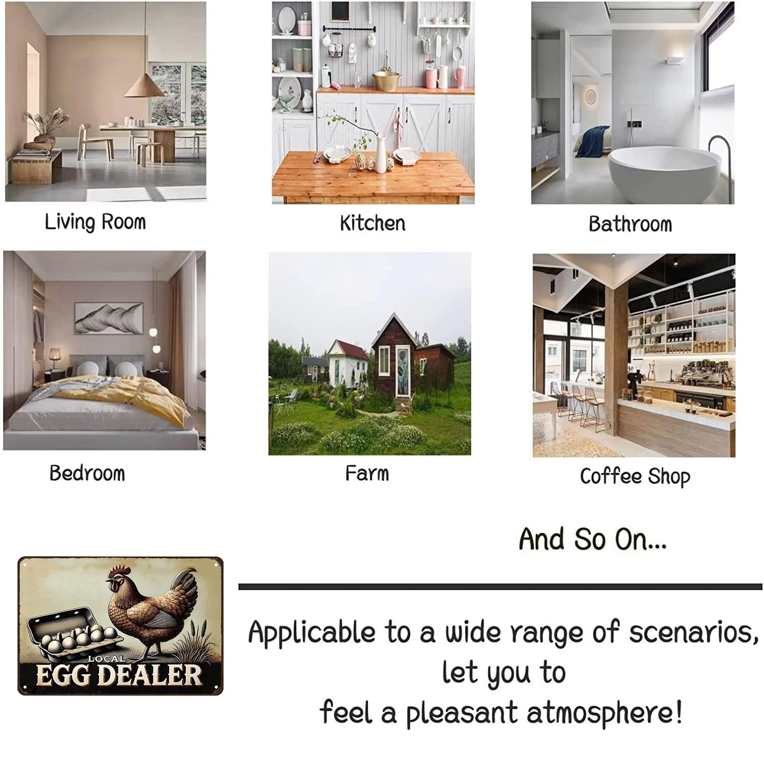 Smilelife Funny Chicken Gifts Relax Local Egg Dealer Tin Sign for Home Farm Chicken Coop Farmhouse Kicthen Garden Decor 8 X 12 I