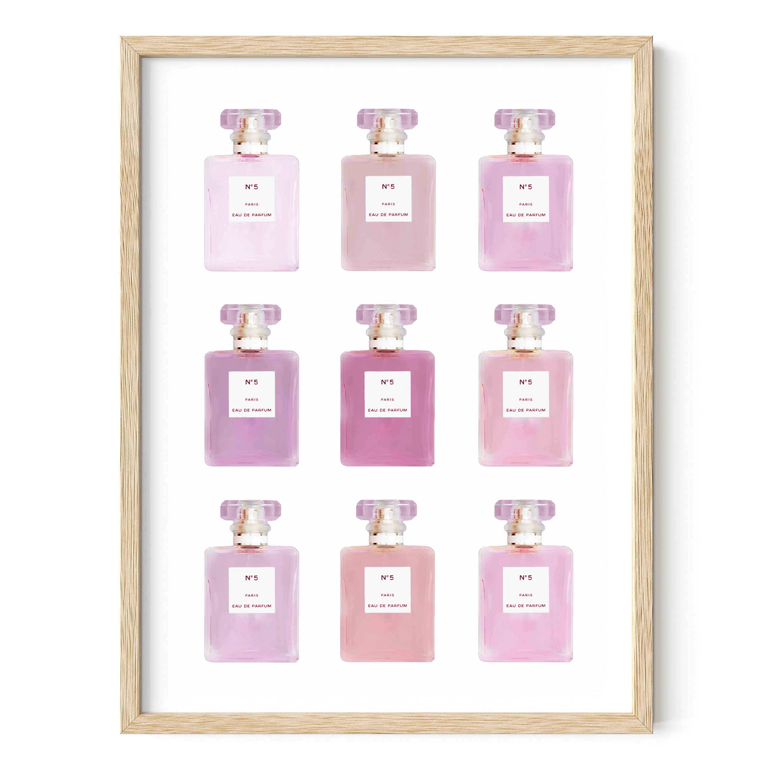 Haus And Hues Wall Art Eau De Parfum | Blush Pink Wall Decor Fashion Wall Art For Women Pink Wall Art For Bedroom Vanity Room Wa
