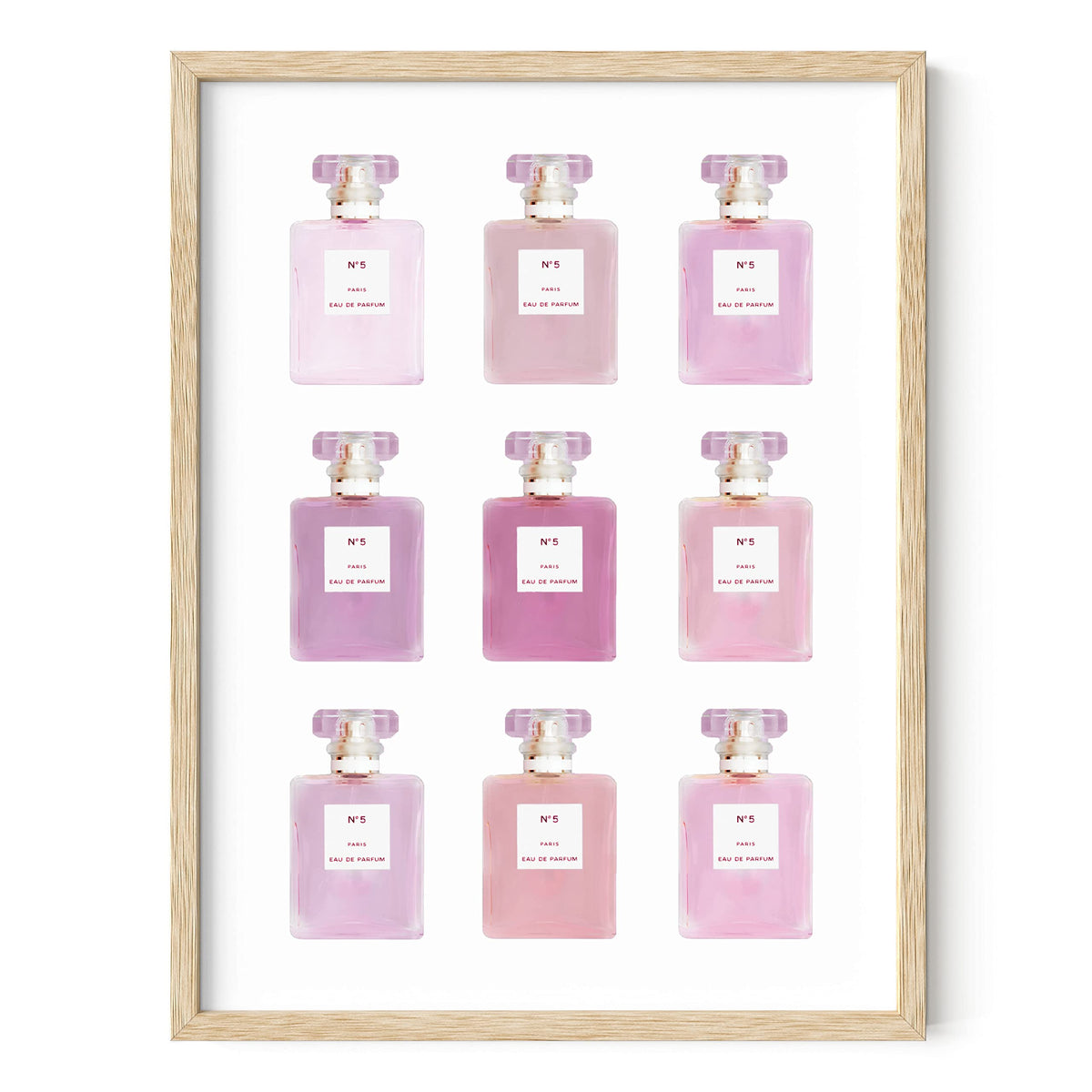 Haus And Hues Wall Art Eau De Parfum | Blush Pink Wall Decor Fashion Wall Art For Women Pink Wall Art For Bedroom Vanity Room Wa