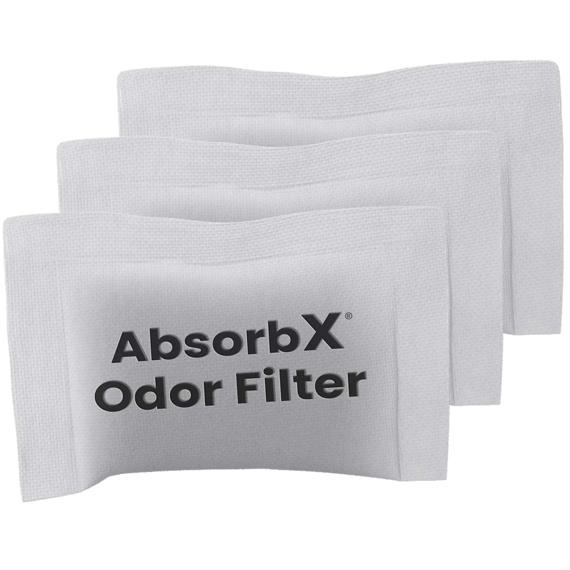 Itouchless 3-Pack Absorbx Odor Filters, Absorbs Trash Odors, All Natural Activated Carbon, Biodegradable - For Use With 8 Gal, 1