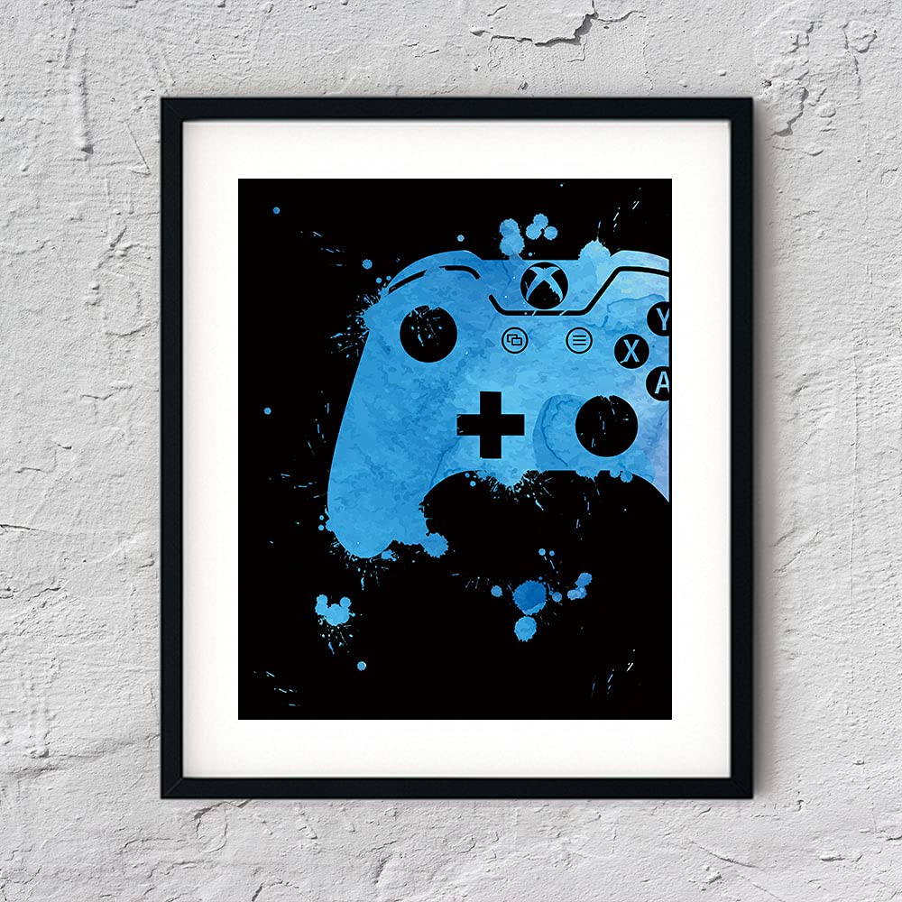 Iiiluyot Gamer Bedroom Wall Decor, Video Game Art Print For Ps5 Game Room Living Room Man Cave Teen Gamer Room Decor Aesthetic,