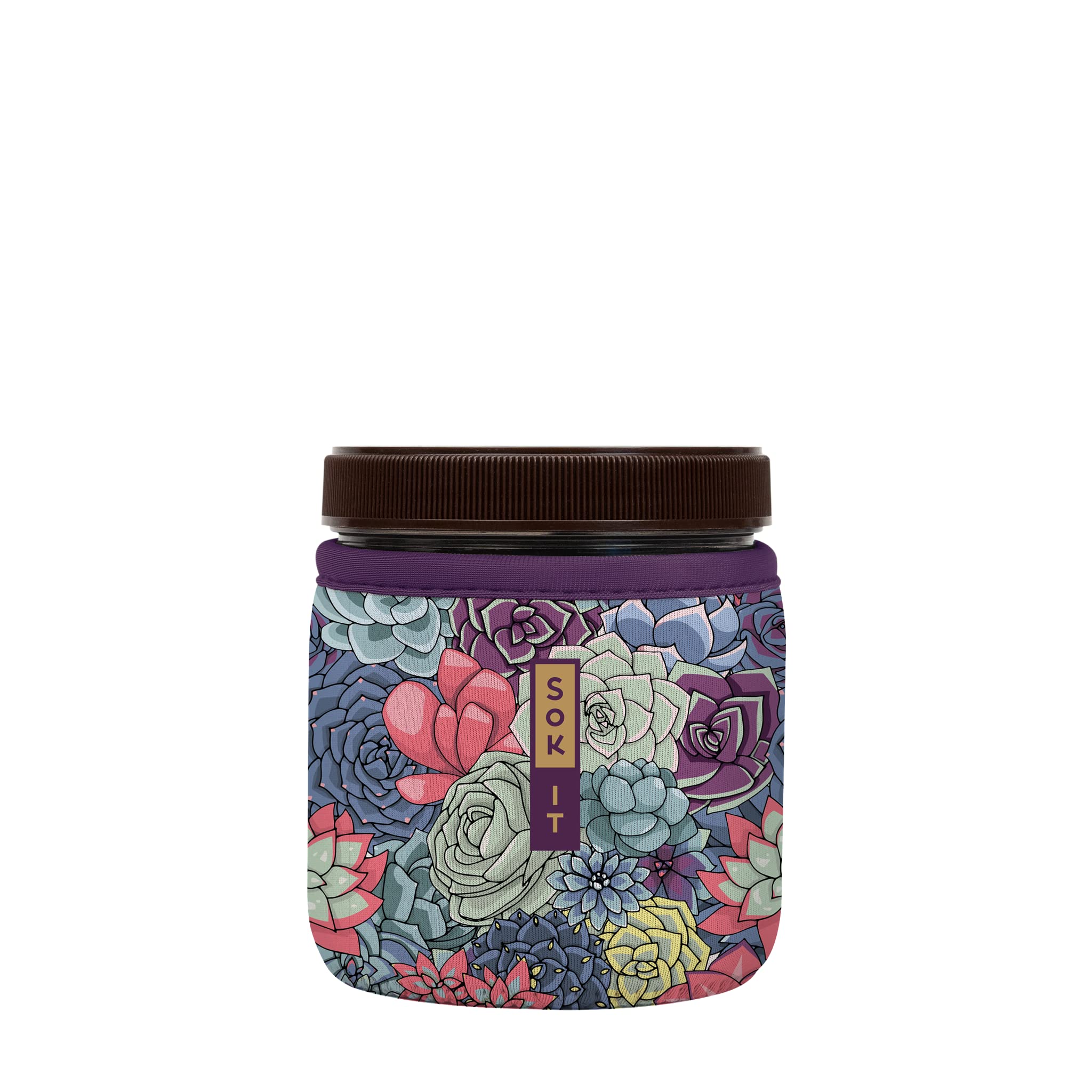 Sok It Ice Cream Sok Insulated Neoprene Cover (Succulents, Fits Talenti Ice Cream Pints)