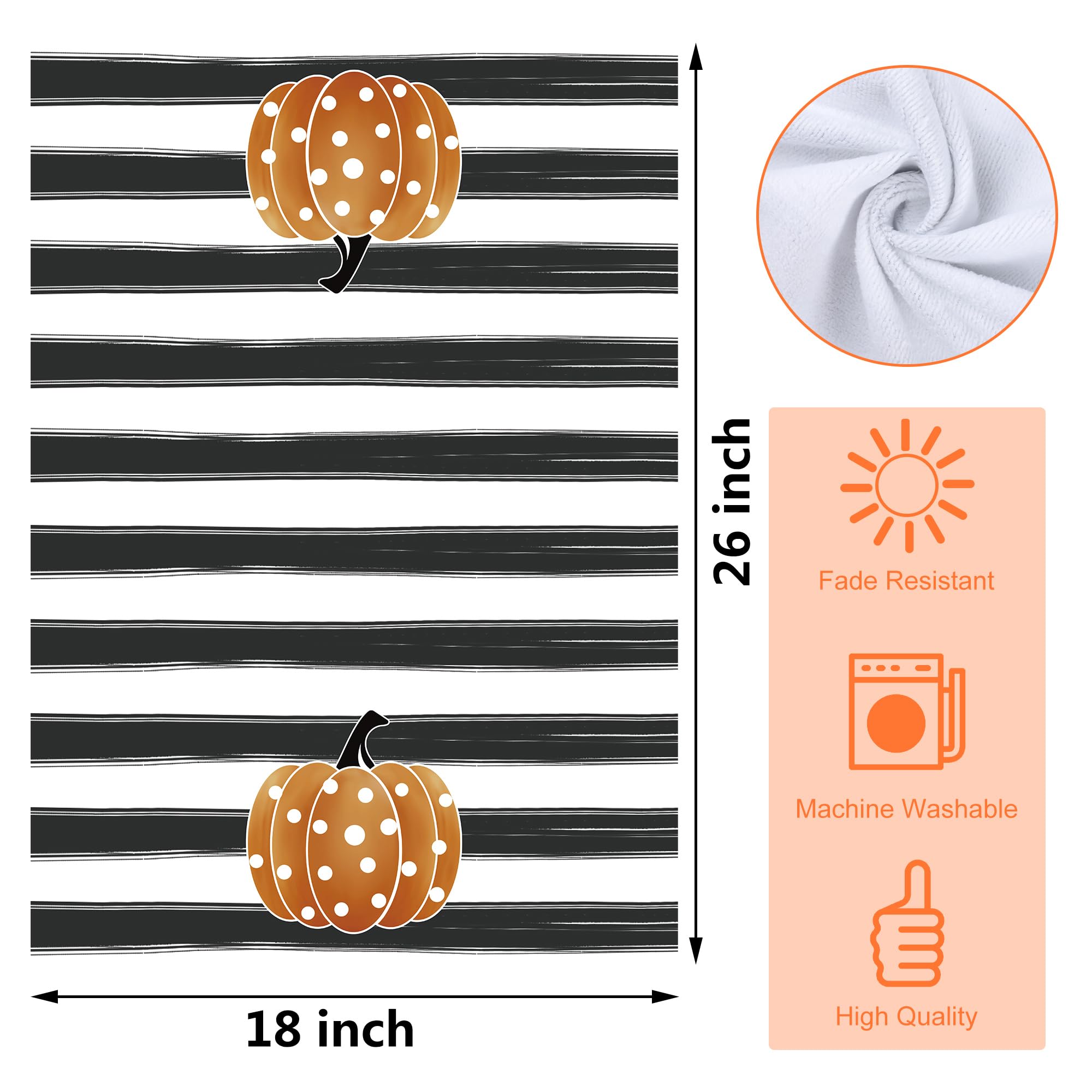 Peony Man 4 Pieces Fall Dish Towels Autumn Kitchen Towels Pumpkin Hand Towels Fall Tea Towel For Thanksgiving Autumn Harvest Hol