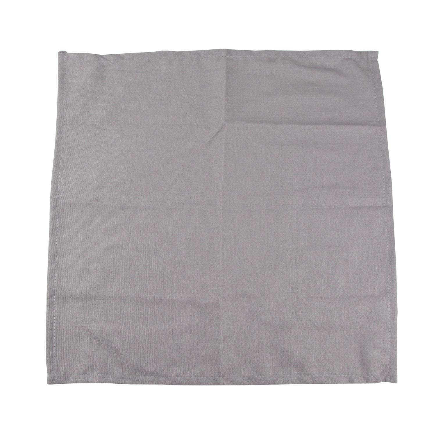 Infei Solid Color Cotton Linen Blended Thin Dinner Cloth Napkins - Set Of 12 (40 X 40 Cm) - For Events & Home Use (Light Grey)