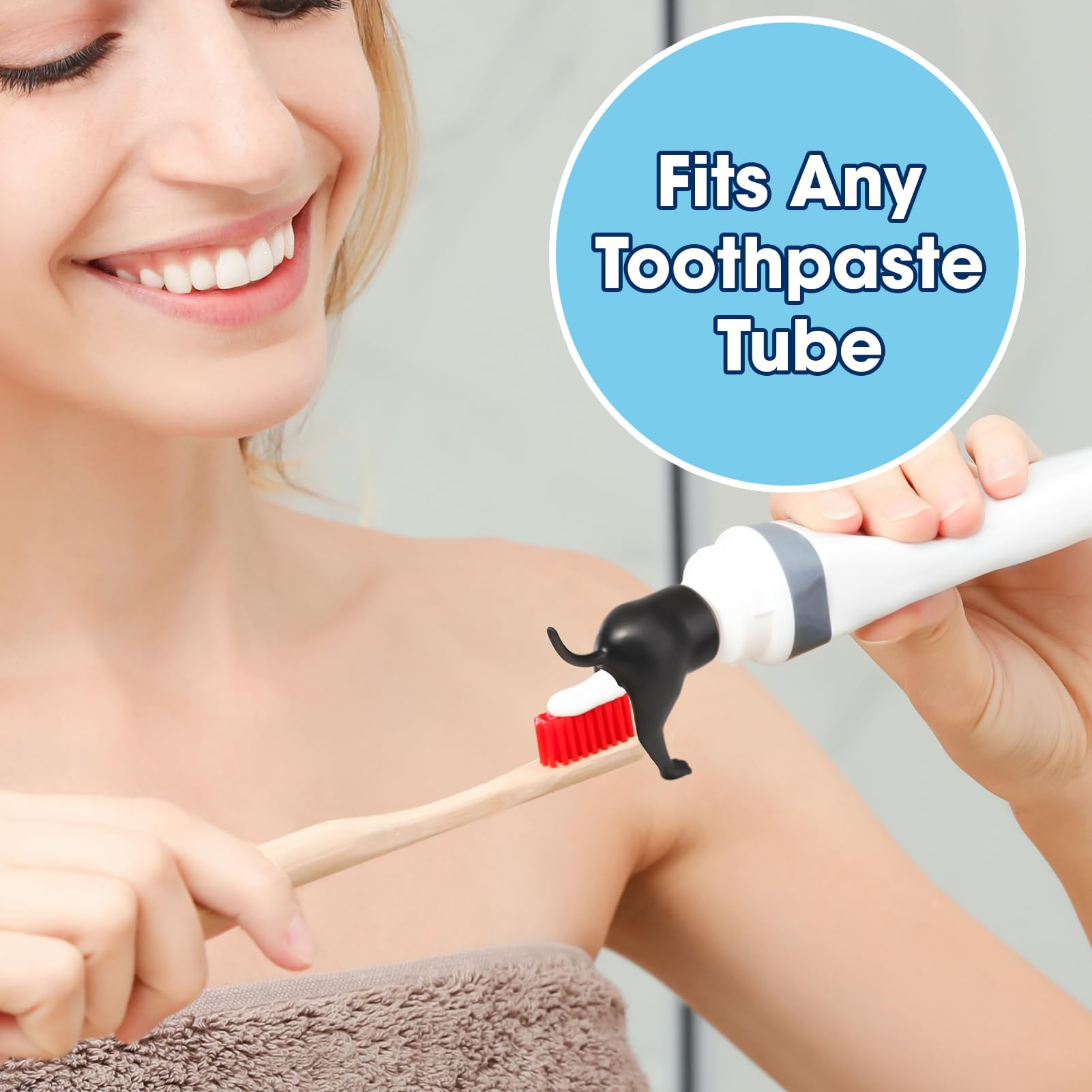 3-Pack Pooping Dog Butt Toothpaste Topper, Funny Toothpaste Dispenser, Creative Toothpaste Topper, Pooping Toothpaste Cap, Tooth