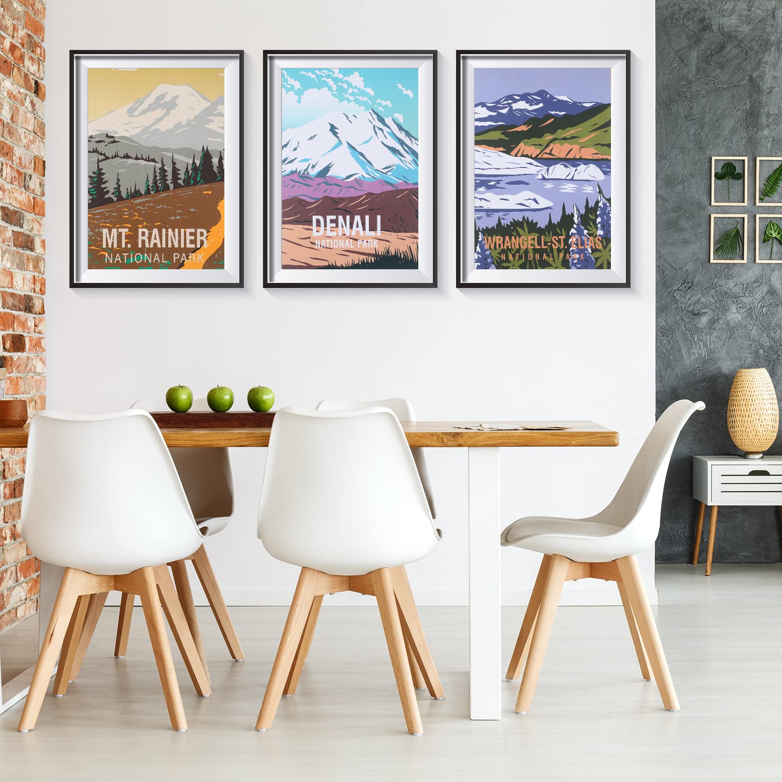 Gersoniel 16 Pieces National Park Posters Vintage Of 16 Travel Prints Wall Art Abstract Wall Art And Mountain Print Set Abstract