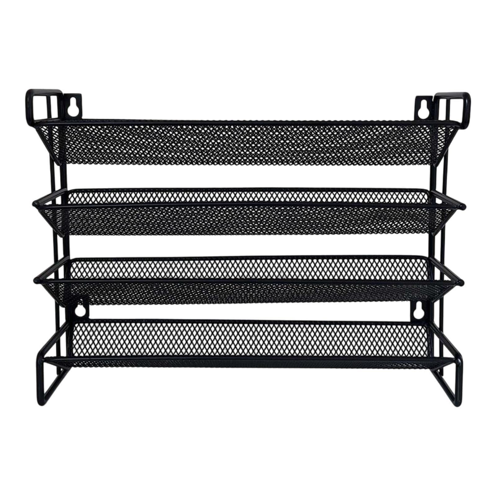 Heavenglow 4 Tier Spice Rack Organizer Fashion For Kitchen Inside Cupboard Wall Mounted