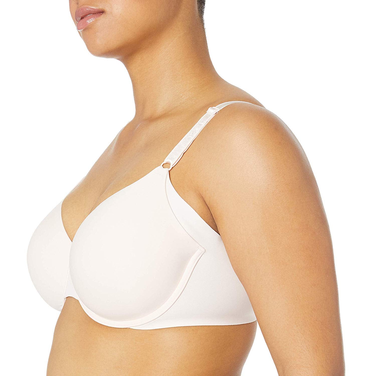 Olga Womens Plus Size No Side Effects Underwire Contour Bra, Rosewater, 36Dd