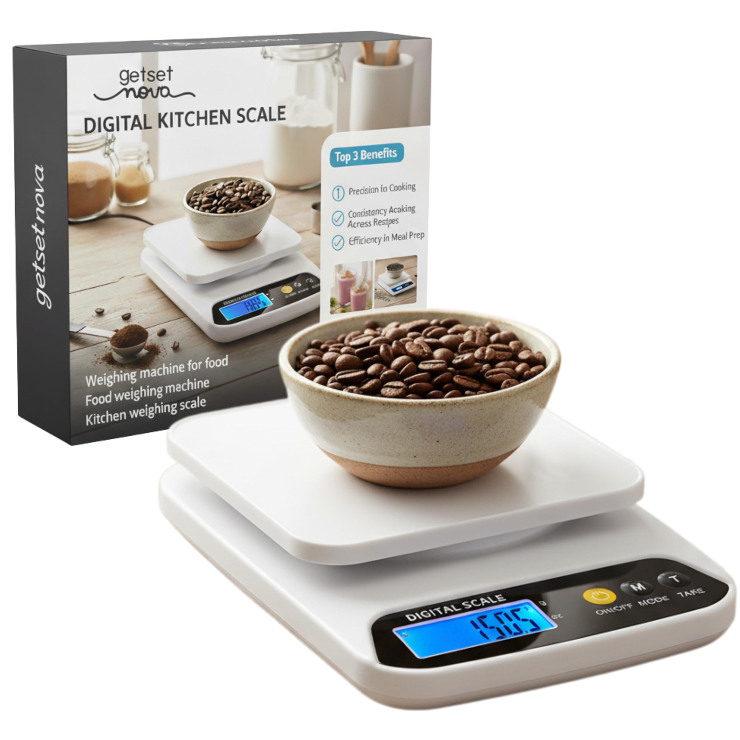 Weight Machine For Kitchens 10Kg Digital Weighing Machine For Food, Food Weighing Scale Electronic Kitchen Scale For Home Use Di