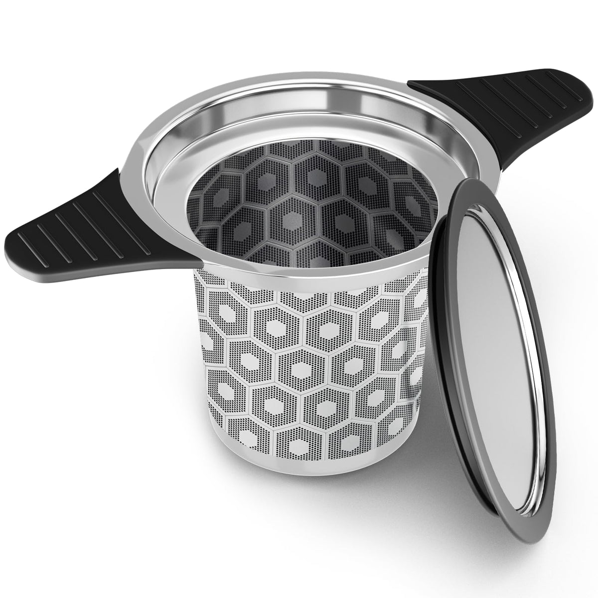 Reinmoson Tea Strainers For Loose Tea Single Cup, 304 Stainless Steel And Food Grade Silicone Extra Fine Mesh Tea Infusers For L
