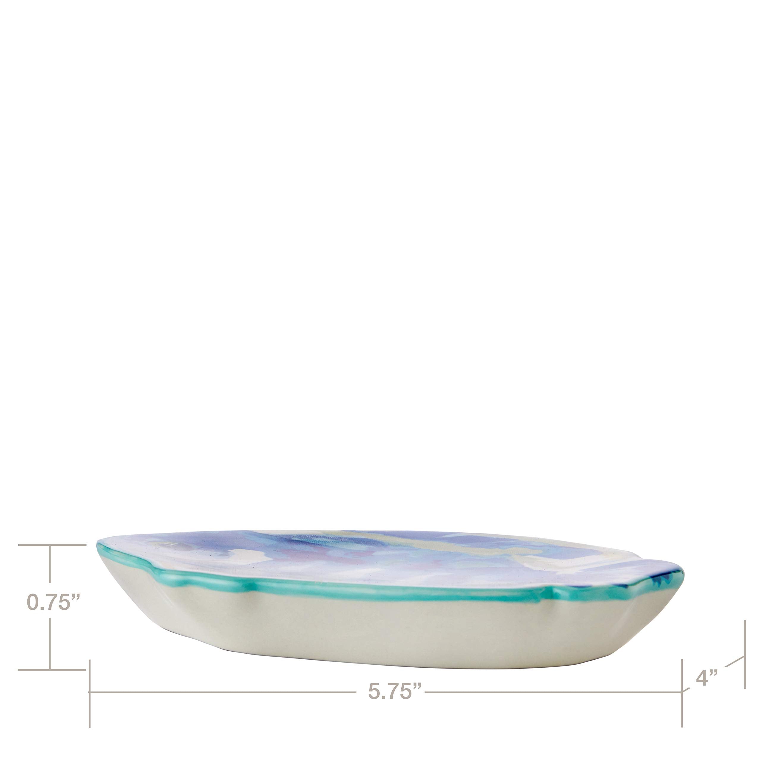 SKL HOME by Saturday Knight Ltd. Ocean Watercolor Soap Dish  Multi  0.79x3.94x5.63