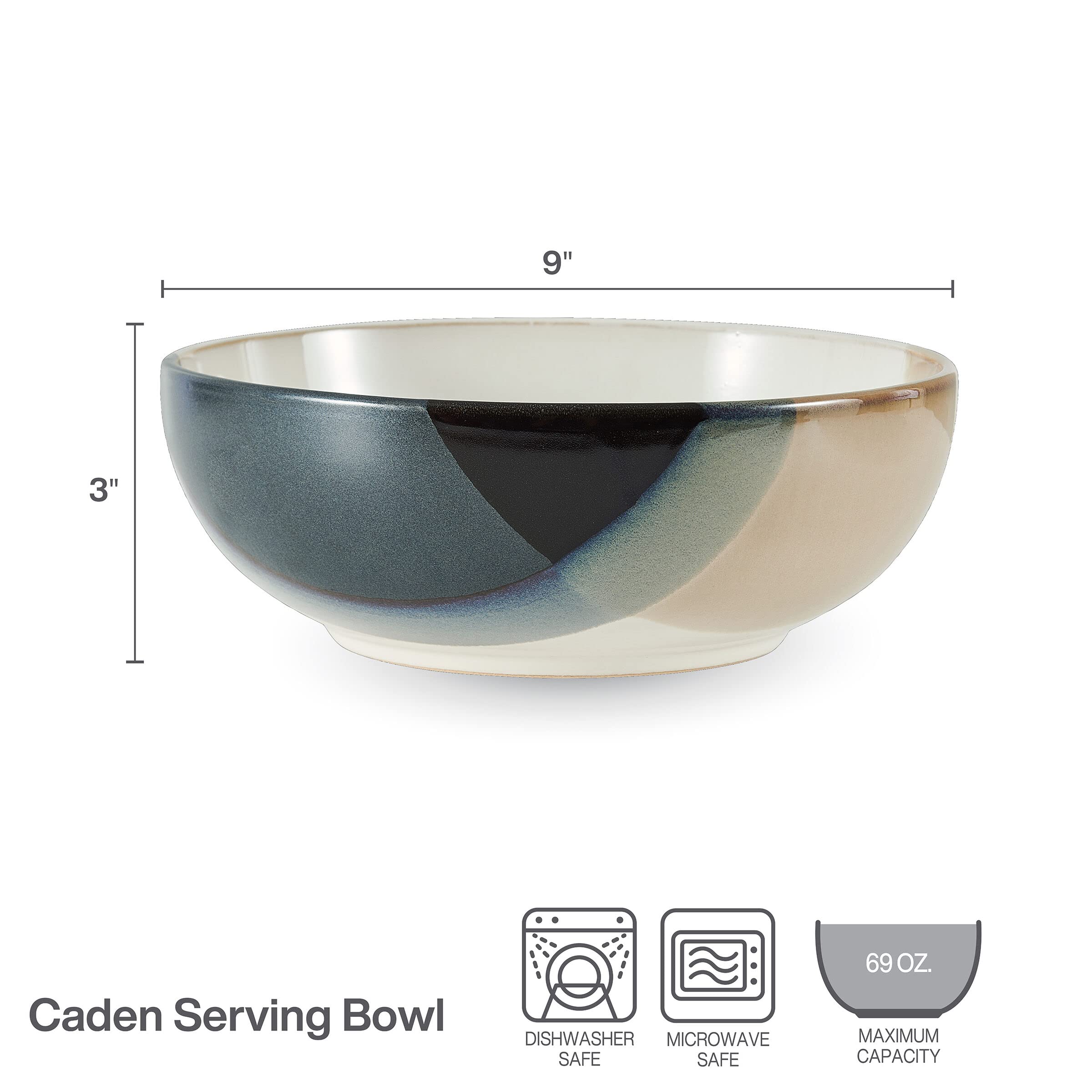 Gourmet Basics By Mikasa Caden Serving Bowl, 9 Inch