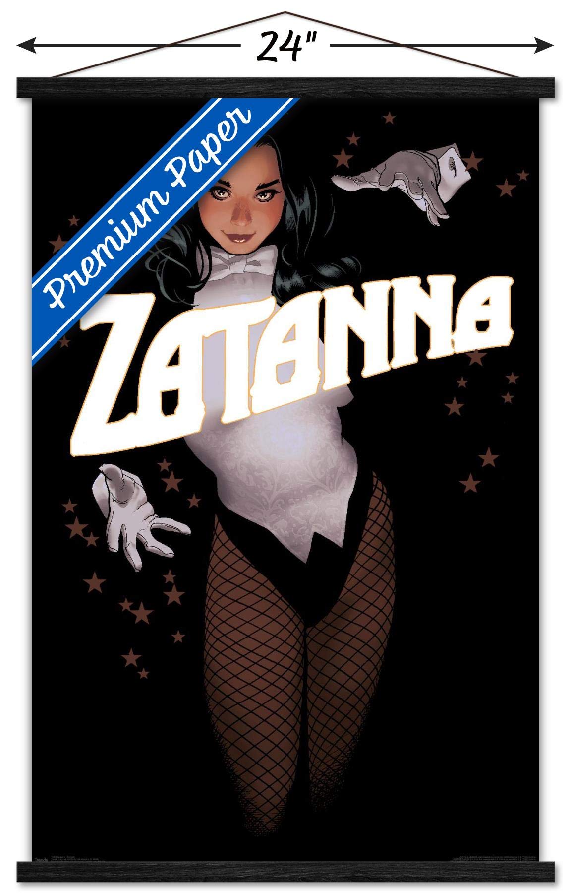 Trends International Dc Comics - Zantanna - Alex Ross Portrait Wall Poster, 22.375'' X 34'', Premium Print And Black Hanger Bund