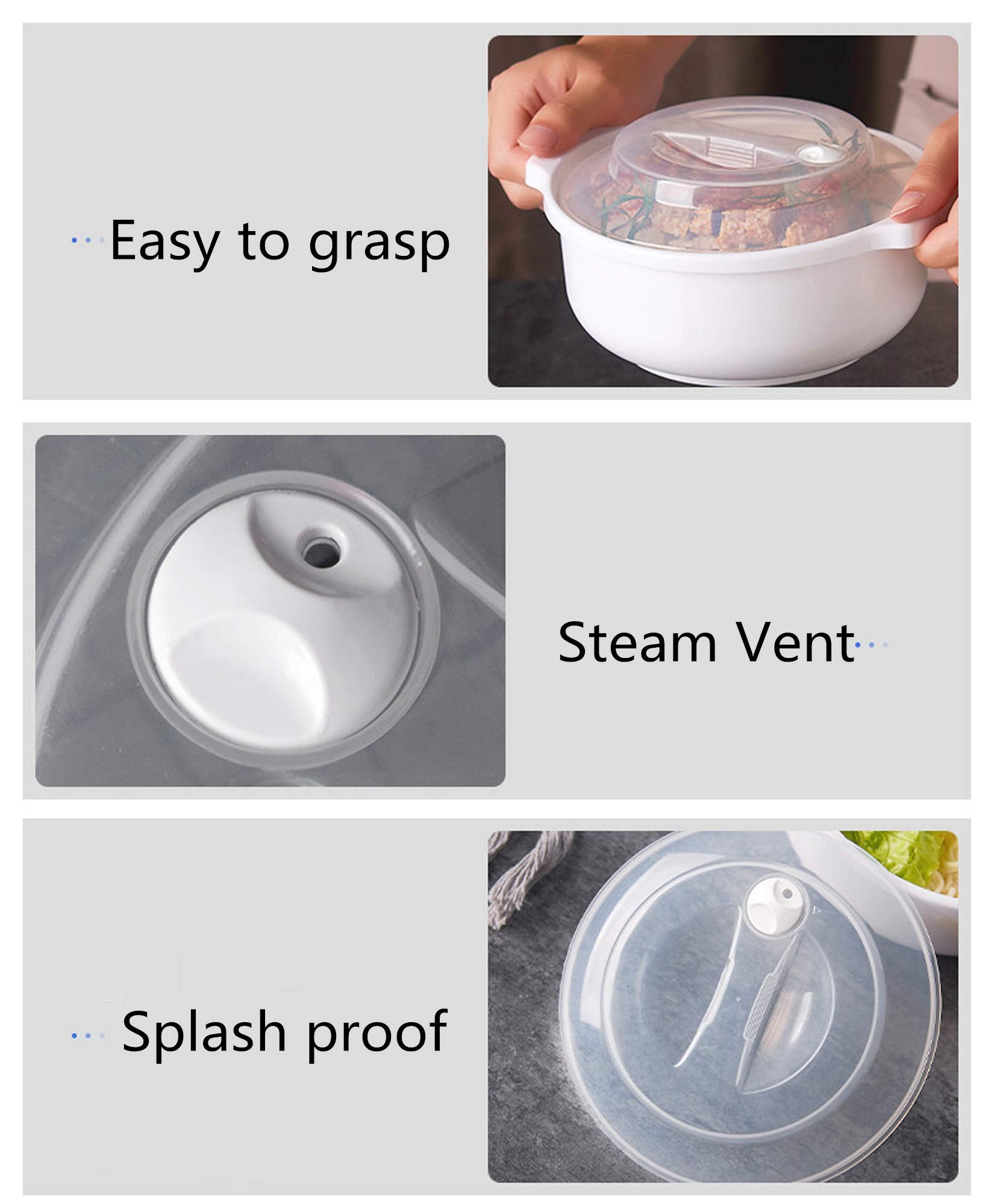 Zdesign Microwave Ramen Cooker, 1.5L White Bowl, BPA-Free, Dishwasher-Safe, Perfect for Breakfast & College Dorm Essentials