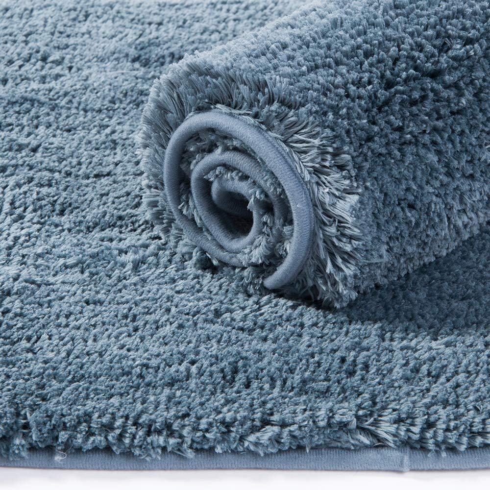 Walensee Shaggy 2 Piece Bath Rug Set, (20 X 32, 2 Pack Set, Slate) Bathroom Rug Set Bath Mats For Bathroom Machine Wash/Dry Abso