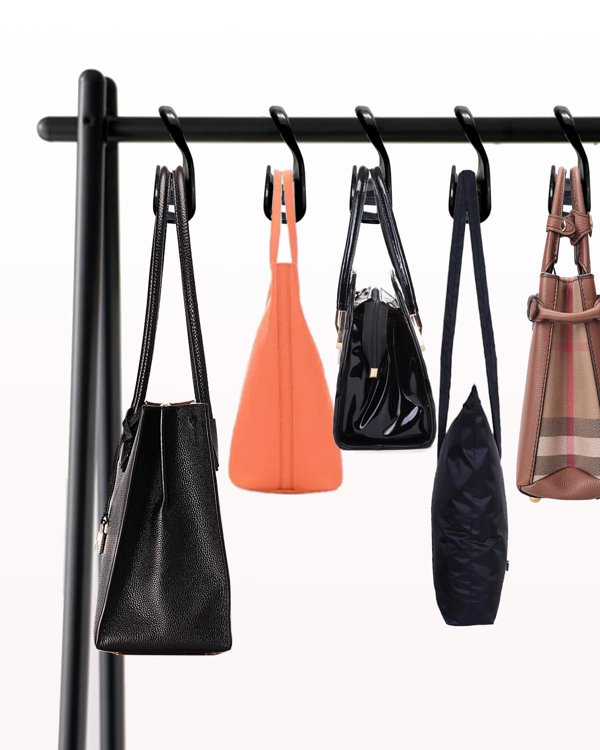 Seebrider Purse Hanger, Purse Holder For Closet Black Backpack Hanger Hook For Organizer Storage Purses Tote Bag Backpacks Handb