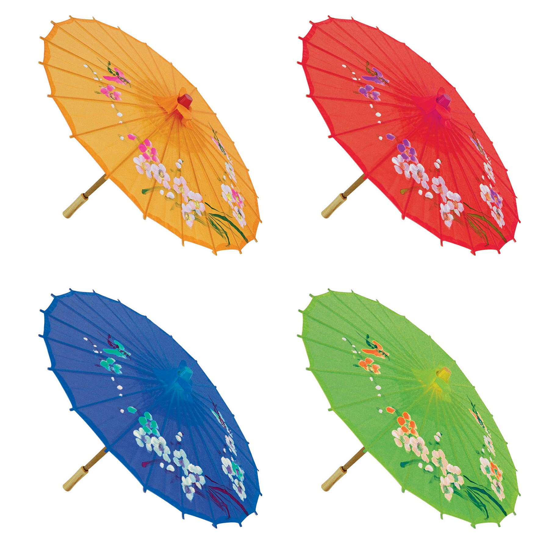 Assortment Or Six (6) 30'''' Large Asian Silk Umbrella/Parasol