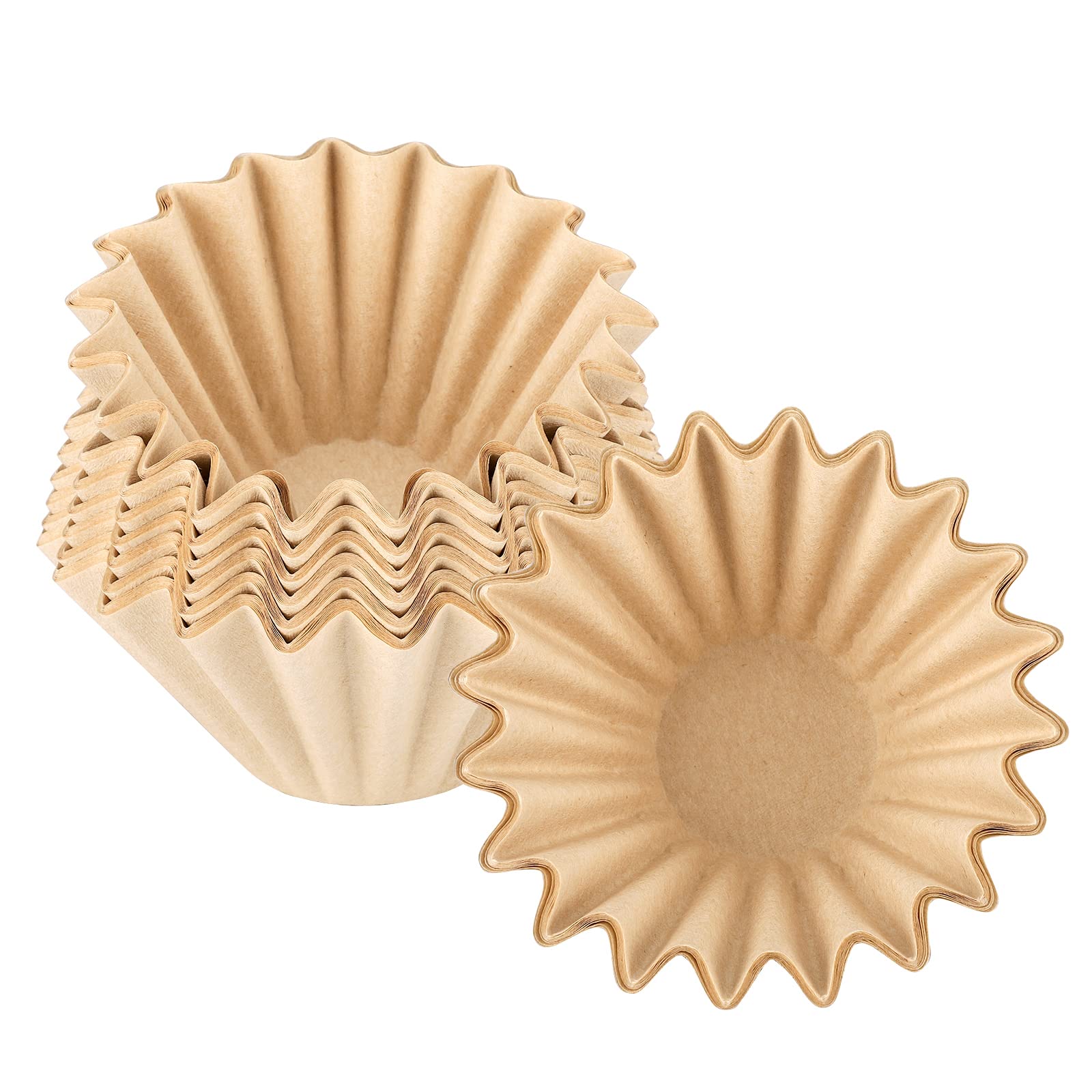 Eusoar 1-4 Cup Disposable Coffee Filters, Pack Of 200 Paper Basket Style Filter, Natural Brown Unbleached, For Home Commercial C