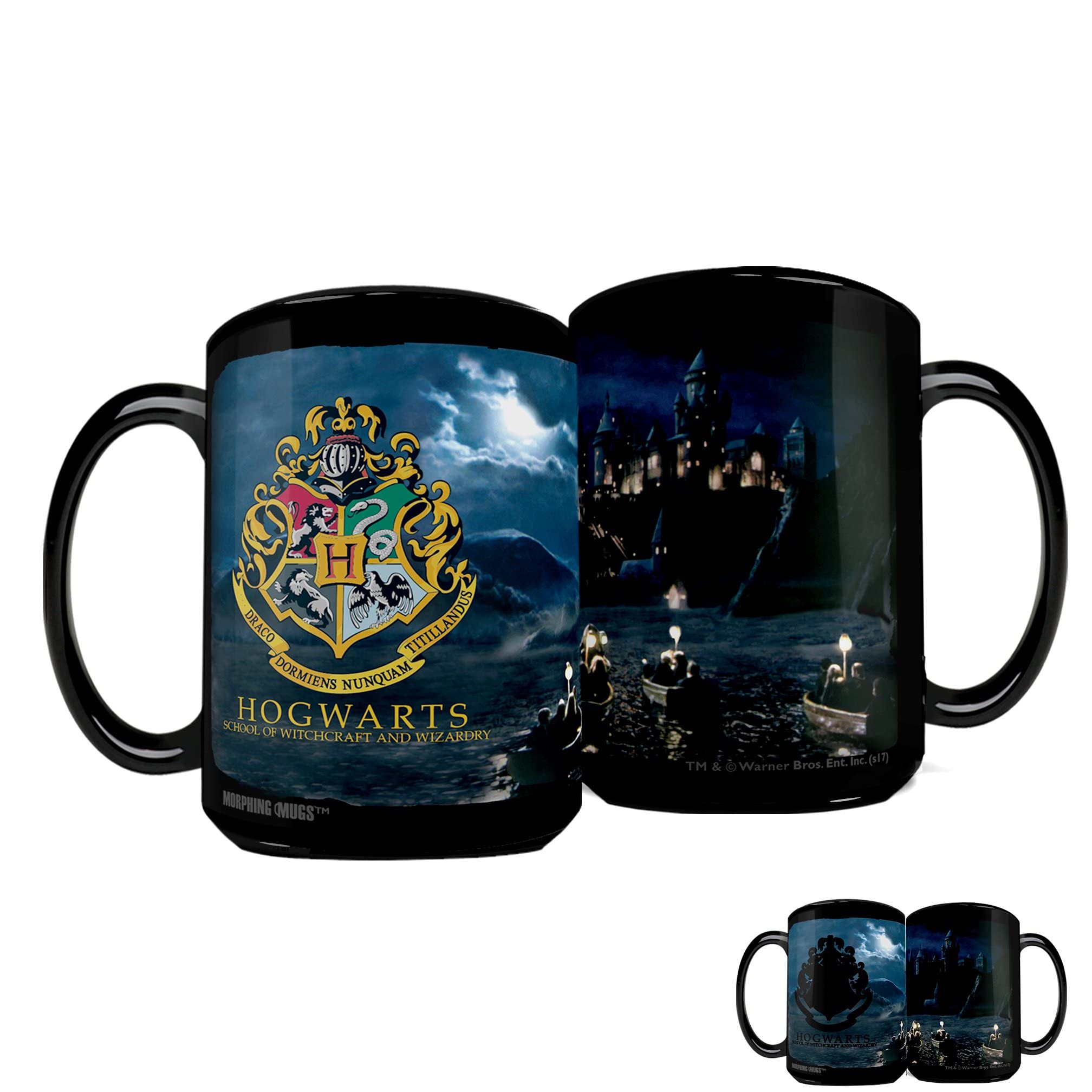 Morphing Mugs Harry Potter - Hogwarts School For Witchcraft And Wizardry - Crest - 16 Oz Large Ceramic Heat Sensitive Clue Mug -