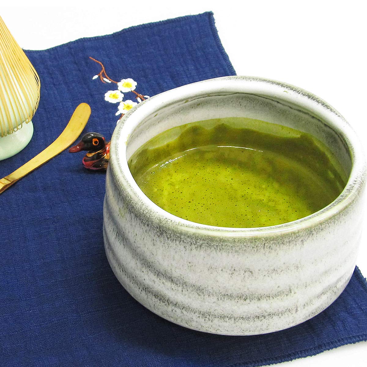 Artcome Japanese Matcha Tea Set, Matcha Whisk, Traditional Scoop, Matcha Bowl, Ceramic Whisk Holder, Handmade Ceremony Kit (7 Pc