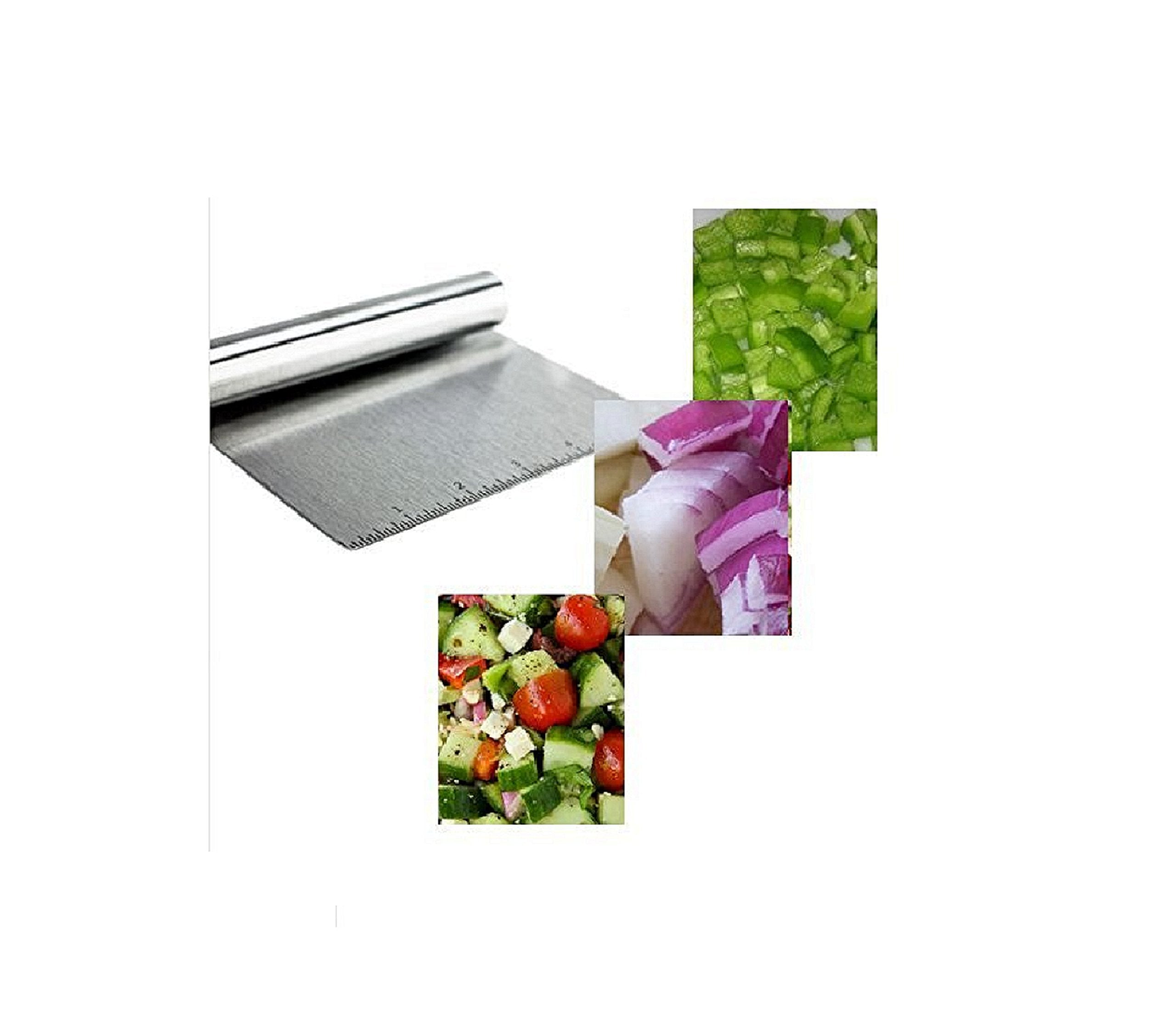 Stainless Steel Food Scraper And Chopper Large Griddle Spatula Kitchen Tool Gadget By Merry Bird