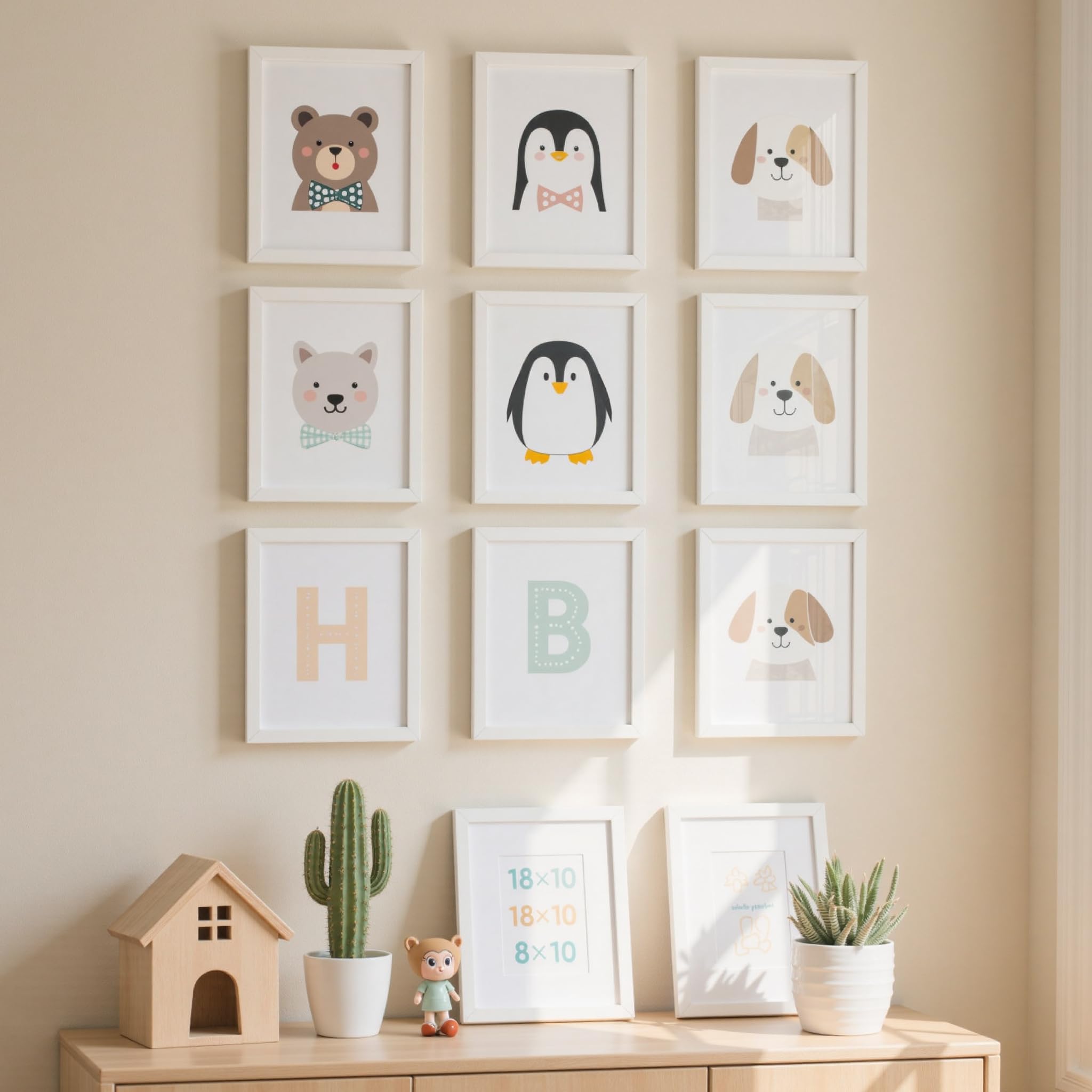 HappyHapi 8x10 Picture Frames, Red Frames with Black Mat, Wall or Table Display Pictures 5x7 with Mat or 8x10 without, 2 Pack