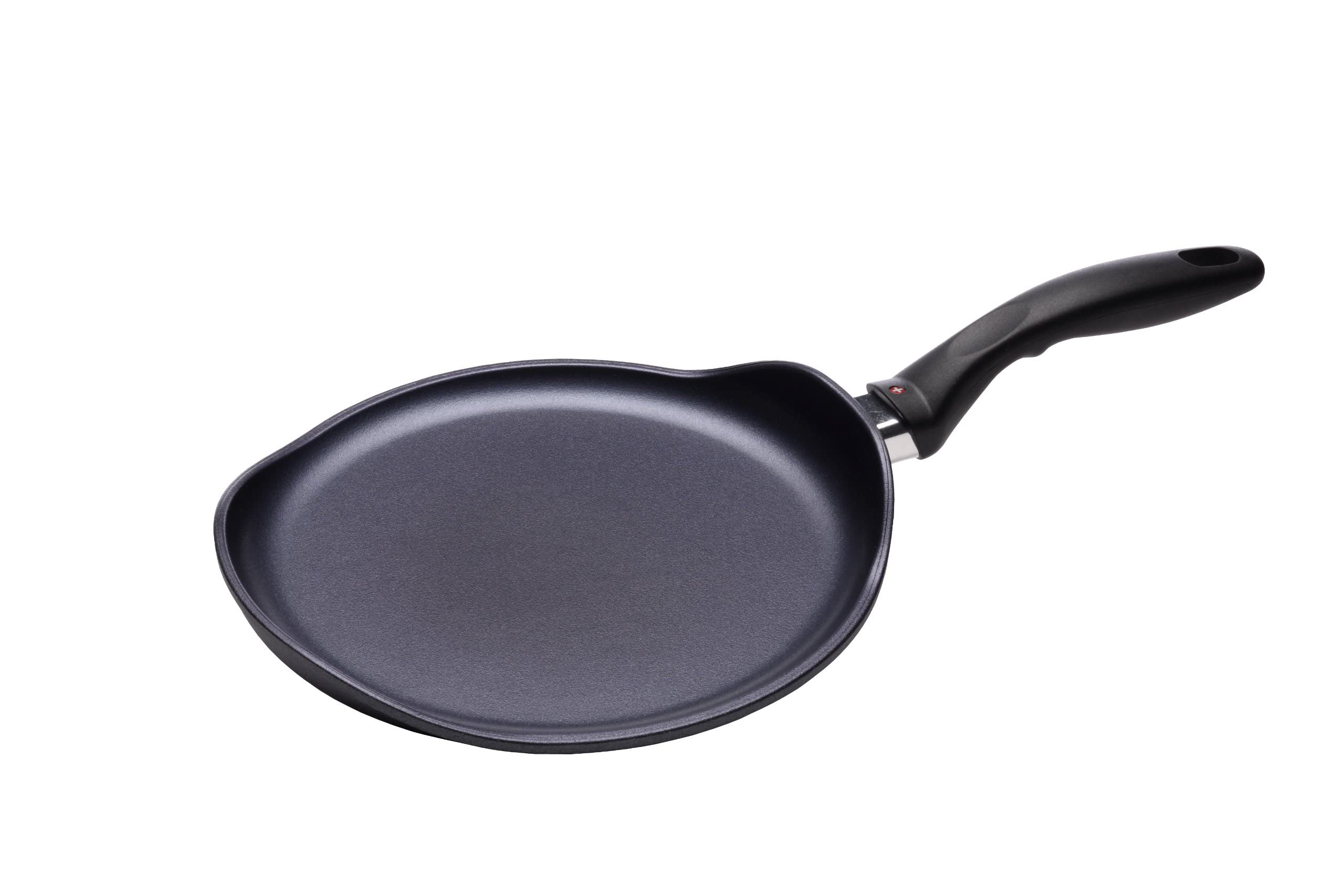 Swiss Diamond 10.25'' Crepe Pan Hd Nonstick Diamond Coated Aluminum Crepe Pan Dishwasher Safe And Oven Safe Crepe Pan, Grey
