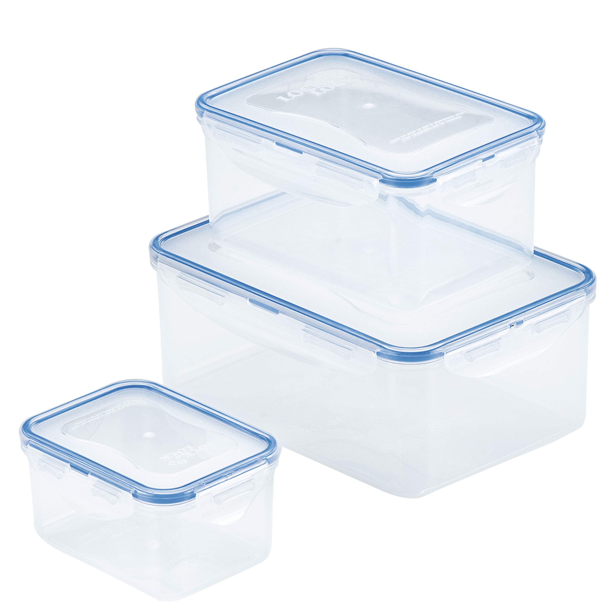 Locknlock Easy Essentials Food Storage Lids/Airtight Containers, Bpa Free, 6-Piece, Clear