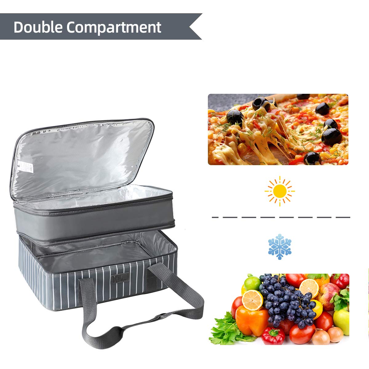 Fe Casserole Carrier, Expandable Insulated Casserole Carriers For Hot Or Cold Food, Lasagna Lugger For Parties, Fits 9'' X 13''