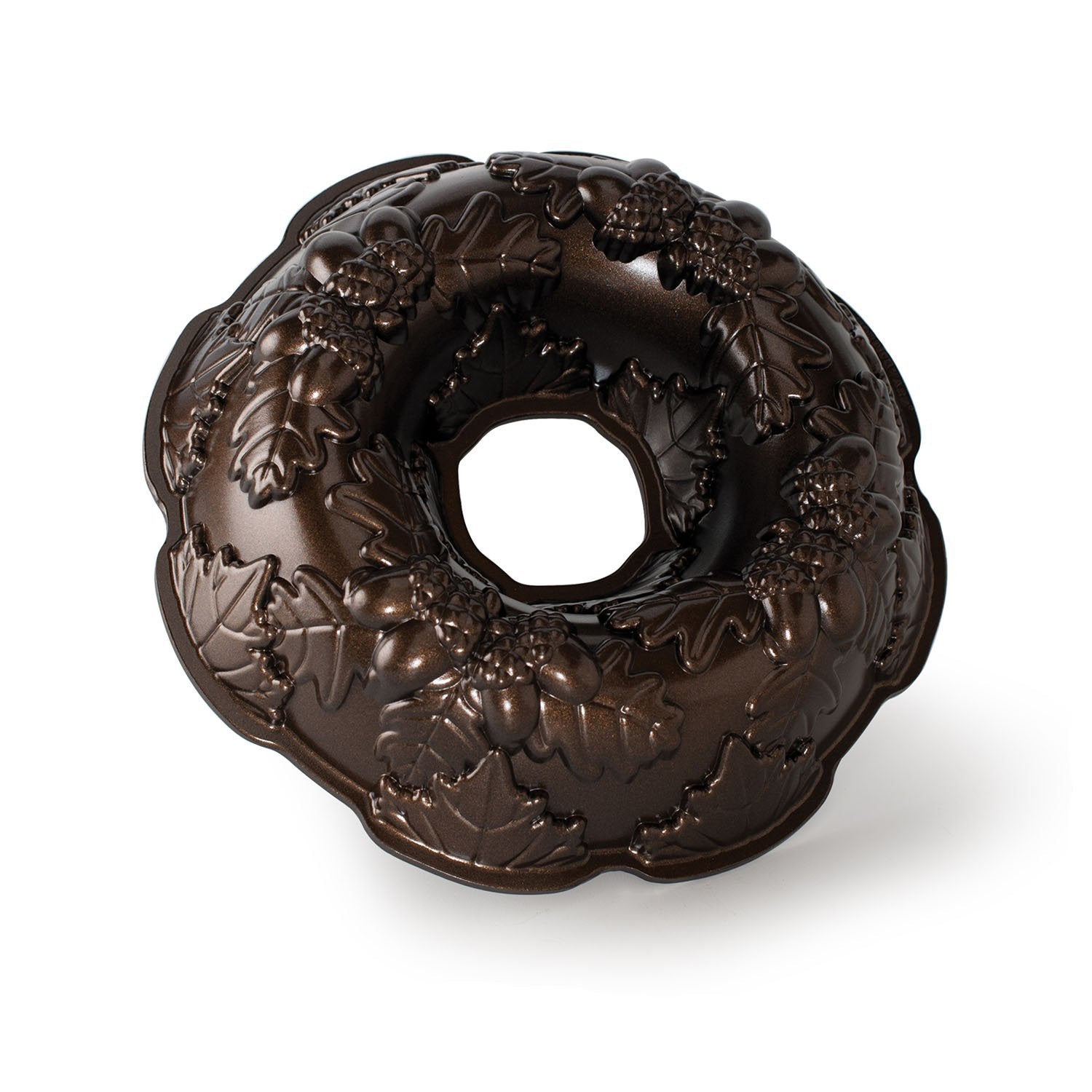 Nordic Ware Autumn Wreath Bundt Pan, Bronze, 10 Cups, Silver
