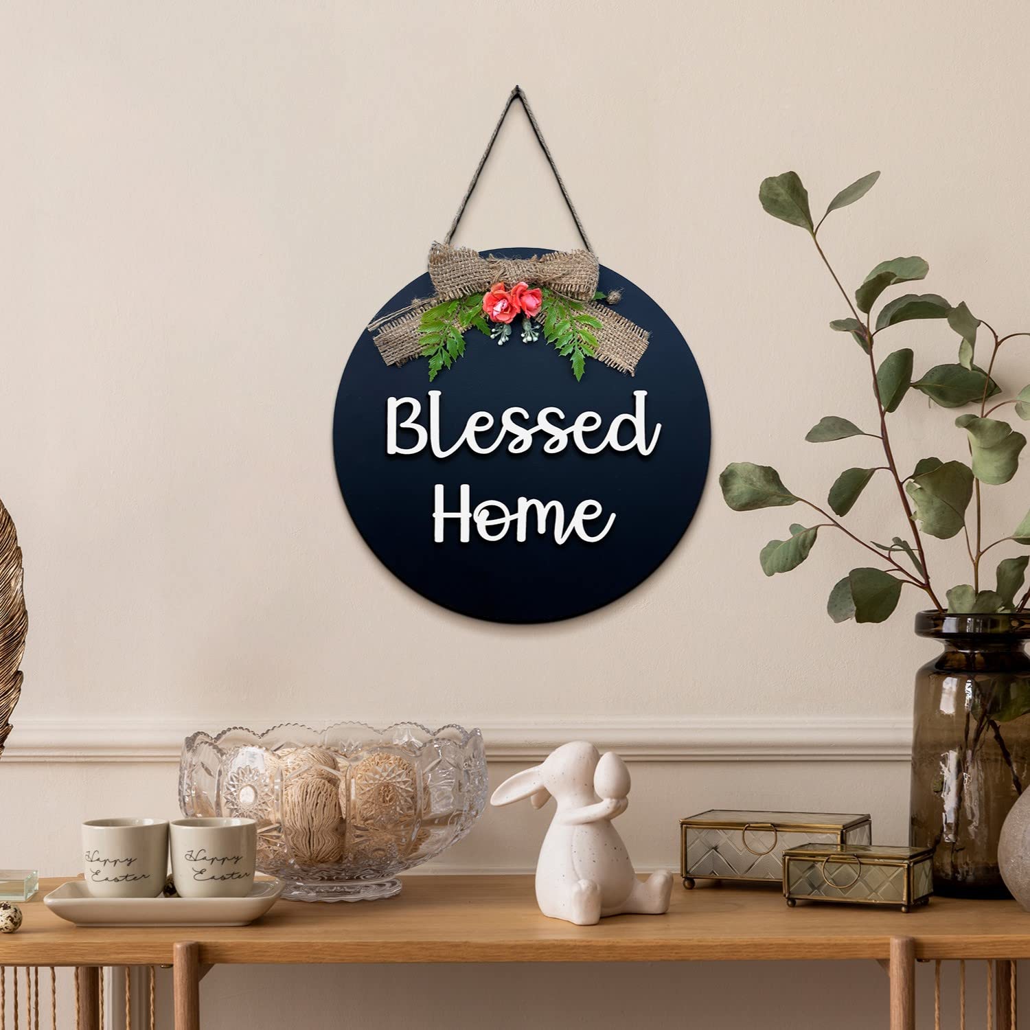 Chalk My Theme Blessed Home Wall Hanging Home Decor Items For Home, and Gift For House Warming Ceremony Decorative Items For Hom