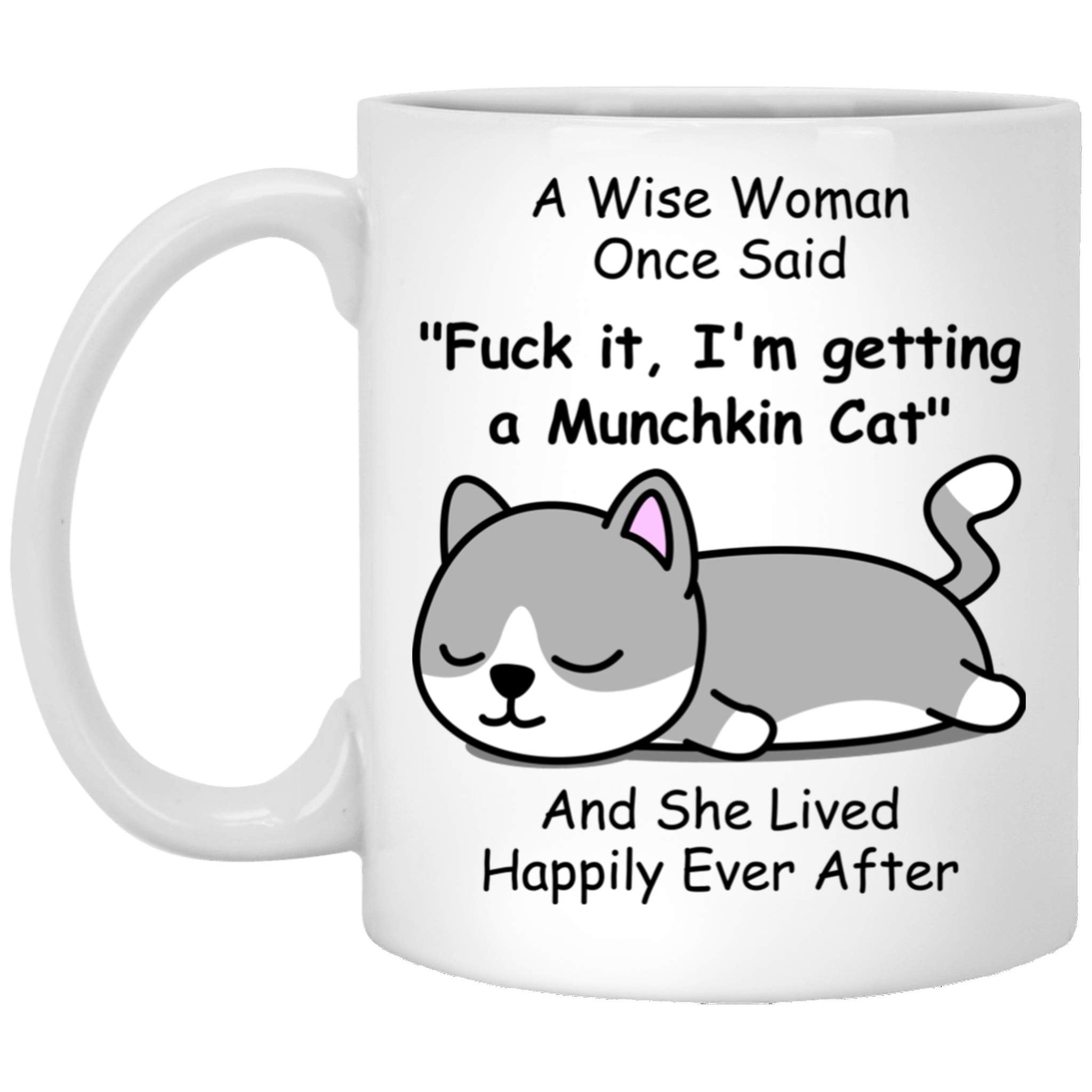 Lovesout Funny Munchkin Cat Gifts For Women Kittens Mom Mother 'S Day 2024 A Wise Woman Once Said Coffee Mug With Fun Quotes Cer