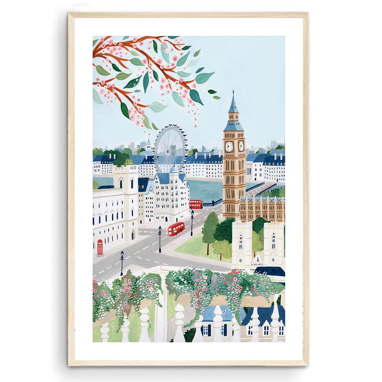 Nationcog London Art Print, London Wall Art, England Art Print, London Poster, London Gift, Travel Gift, Travel Poster, Housewar