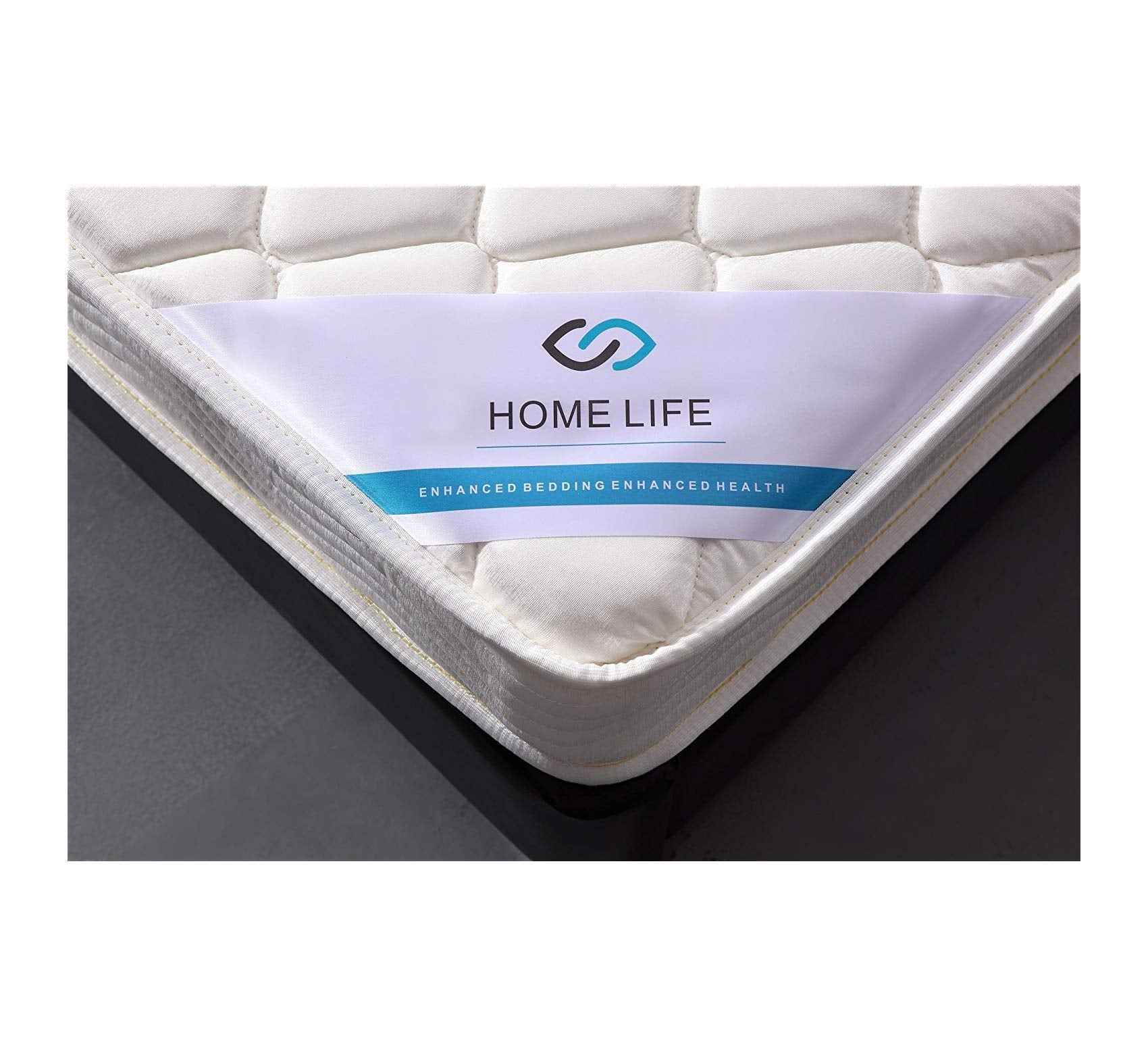 Homelife 6-Inch Twin Size Mattress Gel Memory Foam - Firm - Tight Top, Pocketed Coils - Breathable Polyester Cover - Innerspring