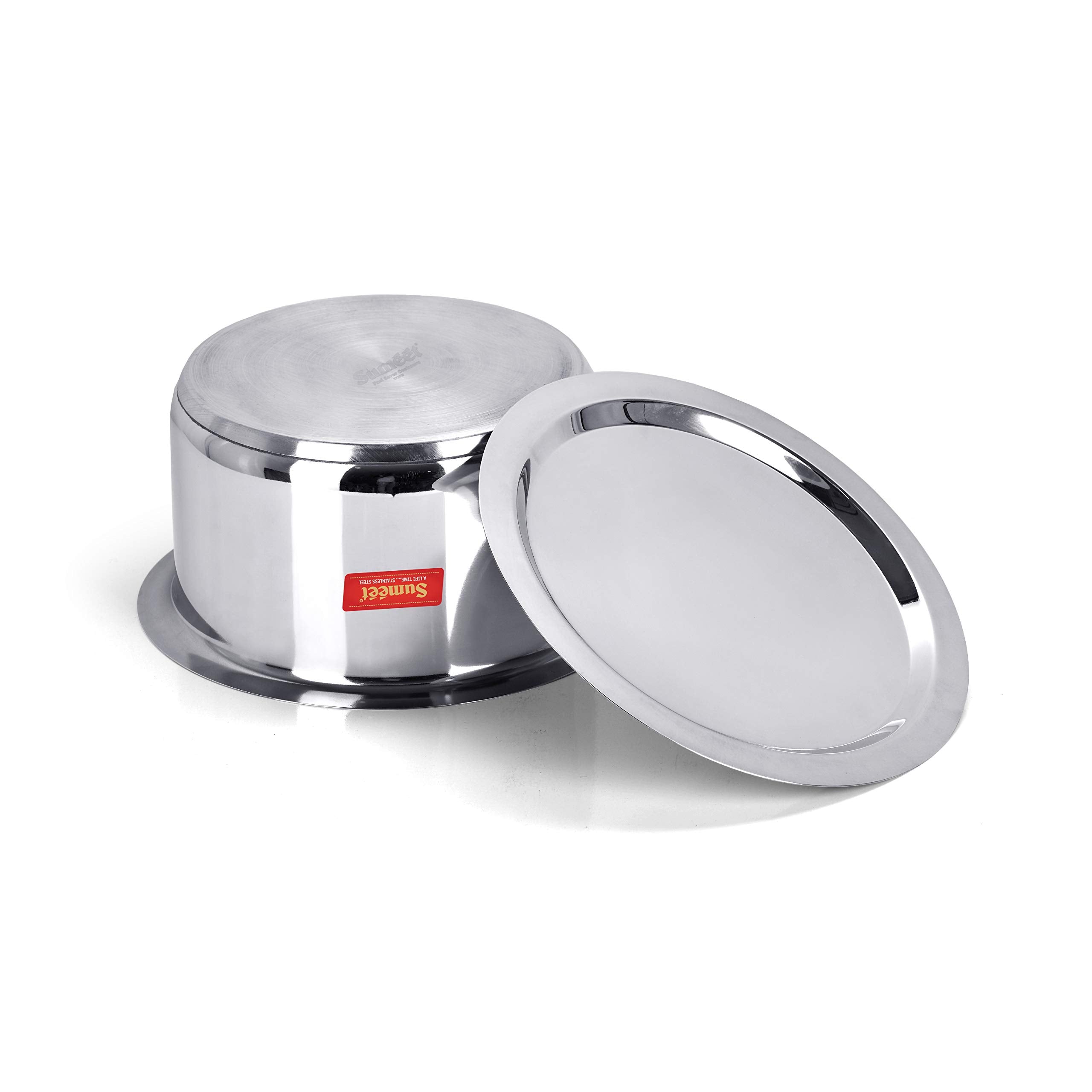 Sumeet Big Size Stainless Steel Induction Bottom (Encapsulated Bottom) Induction & Gas Stove Friendly Container/Tope/Cookware Wi