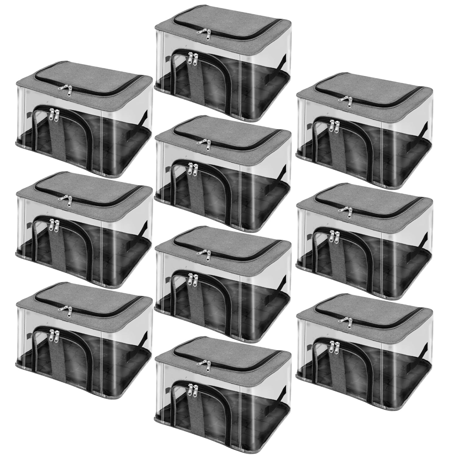 Storite 10 Pack Nylon 33 L Pvc Transparent Moisture Proof Storage Box For Clothes Closet Wardrobe Organizer Bag For Clothes Sare