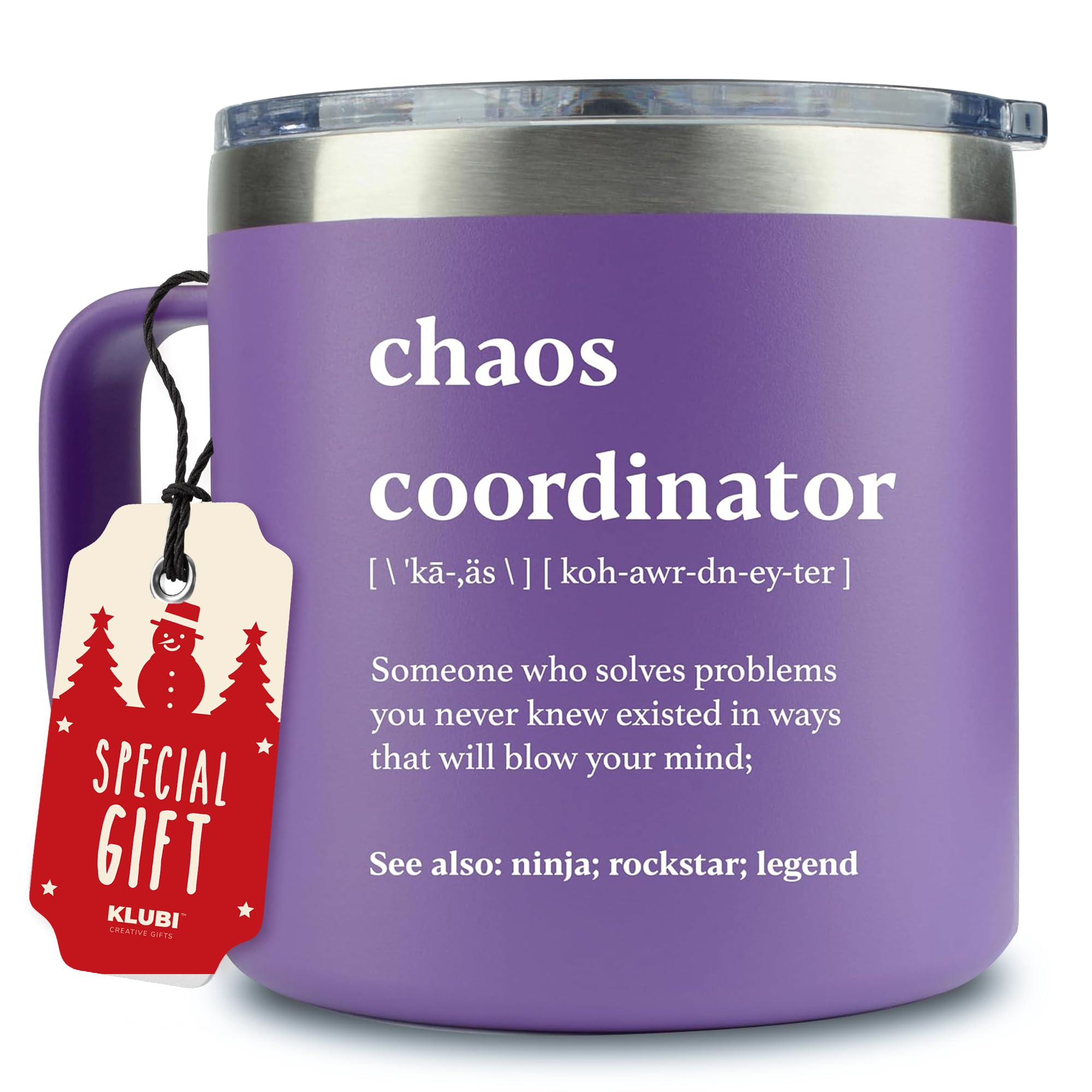 Teacher Appreciation Gifts - Chaos Coordinator Gifts for Women, Mothers Day, Nurses Week, Promotion - 14oz Chaos Coordinator Tum