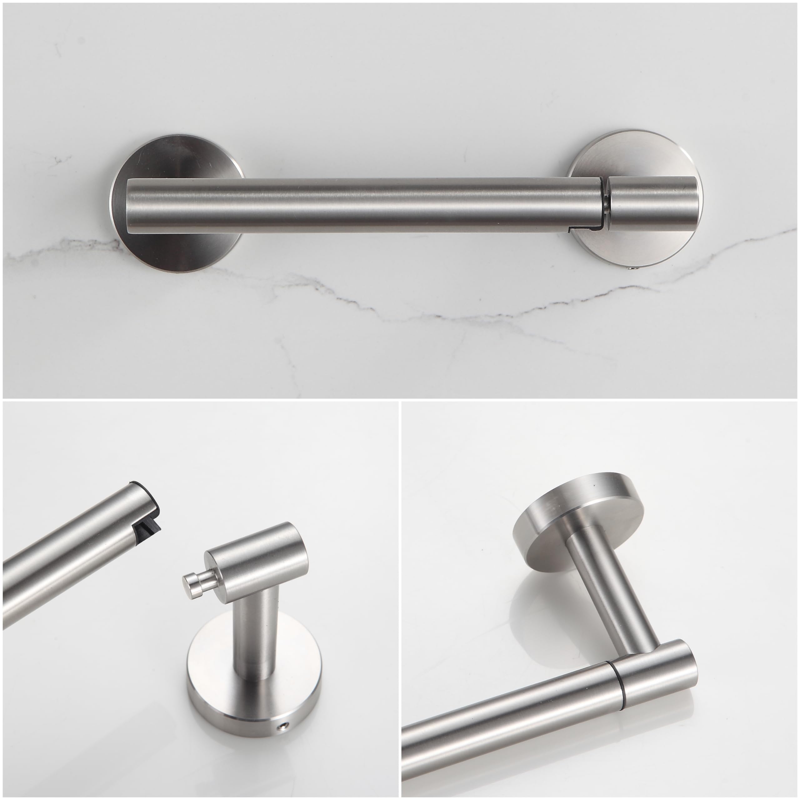 Bvl Toilet Paper Holder Brushed Nickel Wall Mount Stainless Steel 304 Large Mega Roll