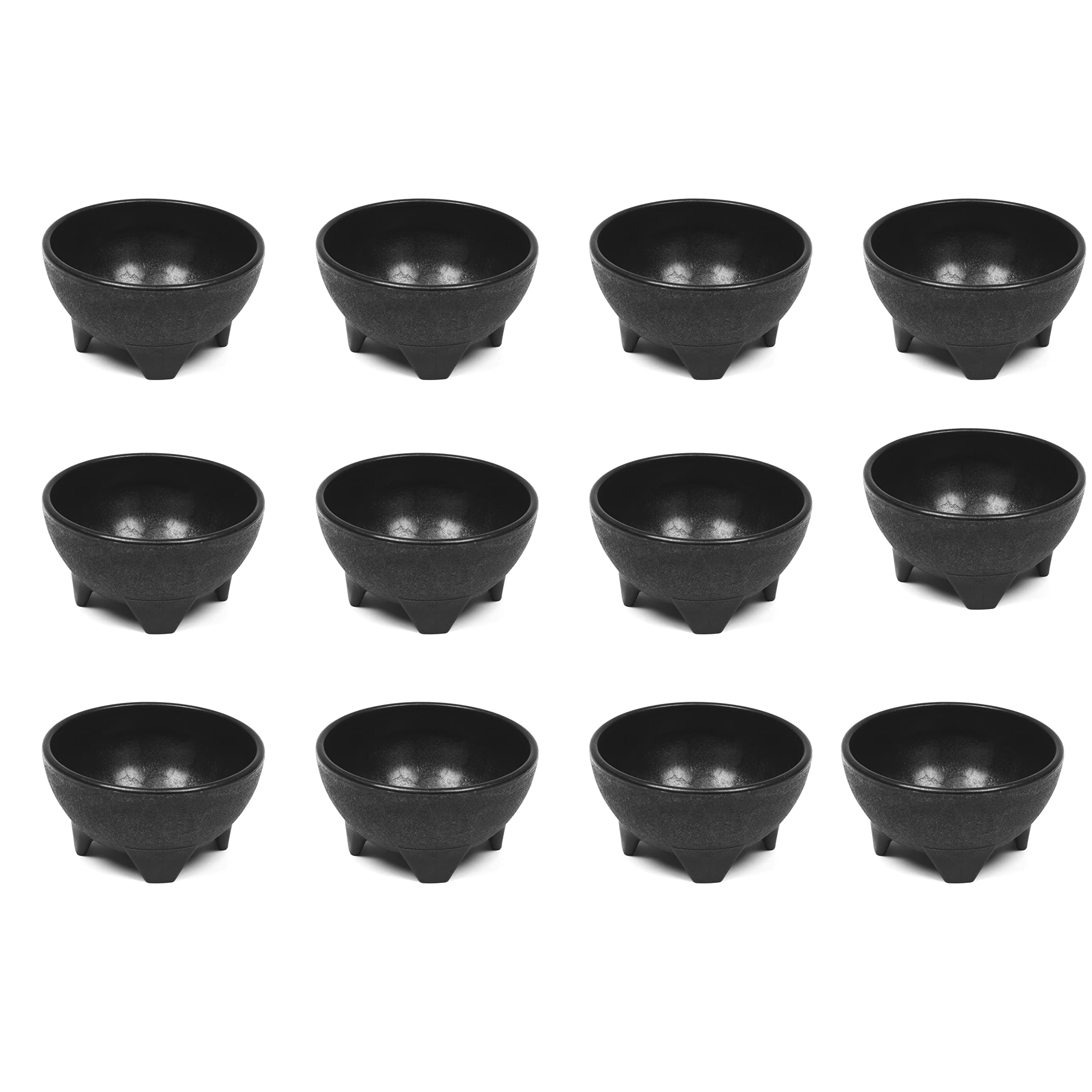 Imusa Usa Salsa Dishes, 24 Piece, Black