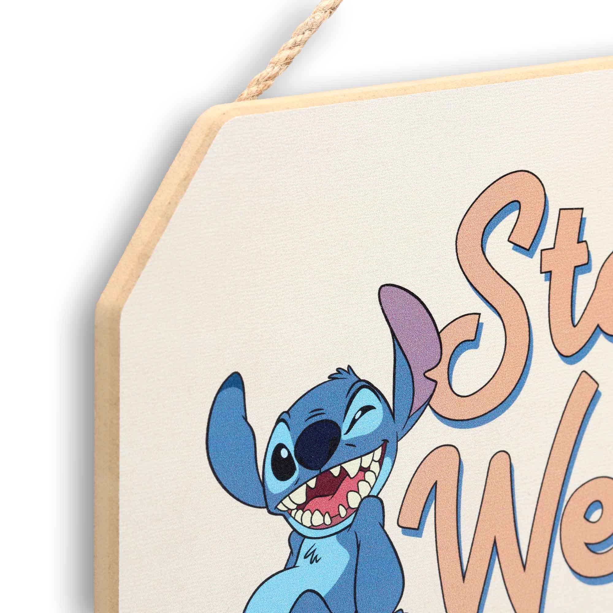 Disney Lilo and Stitch Stay Weird Hanging Wood Wall Decor - Cute Stitch Sign for Kids  Bedroom or Play Room