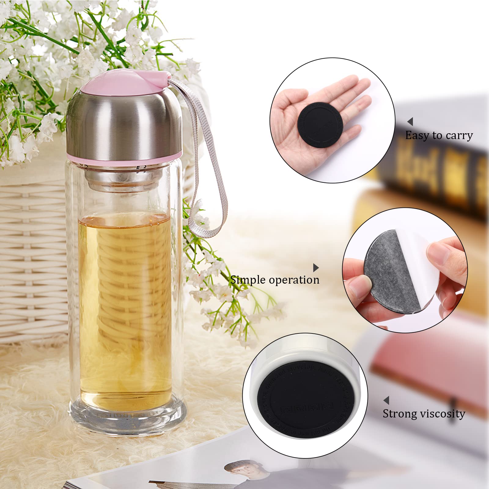 20 Pack Rubber Bottoms For Sublimation Tumblers, Protective Non Slip Silicone Bottoms Tumbler Bumpers, Silicone Coasters Tumbler