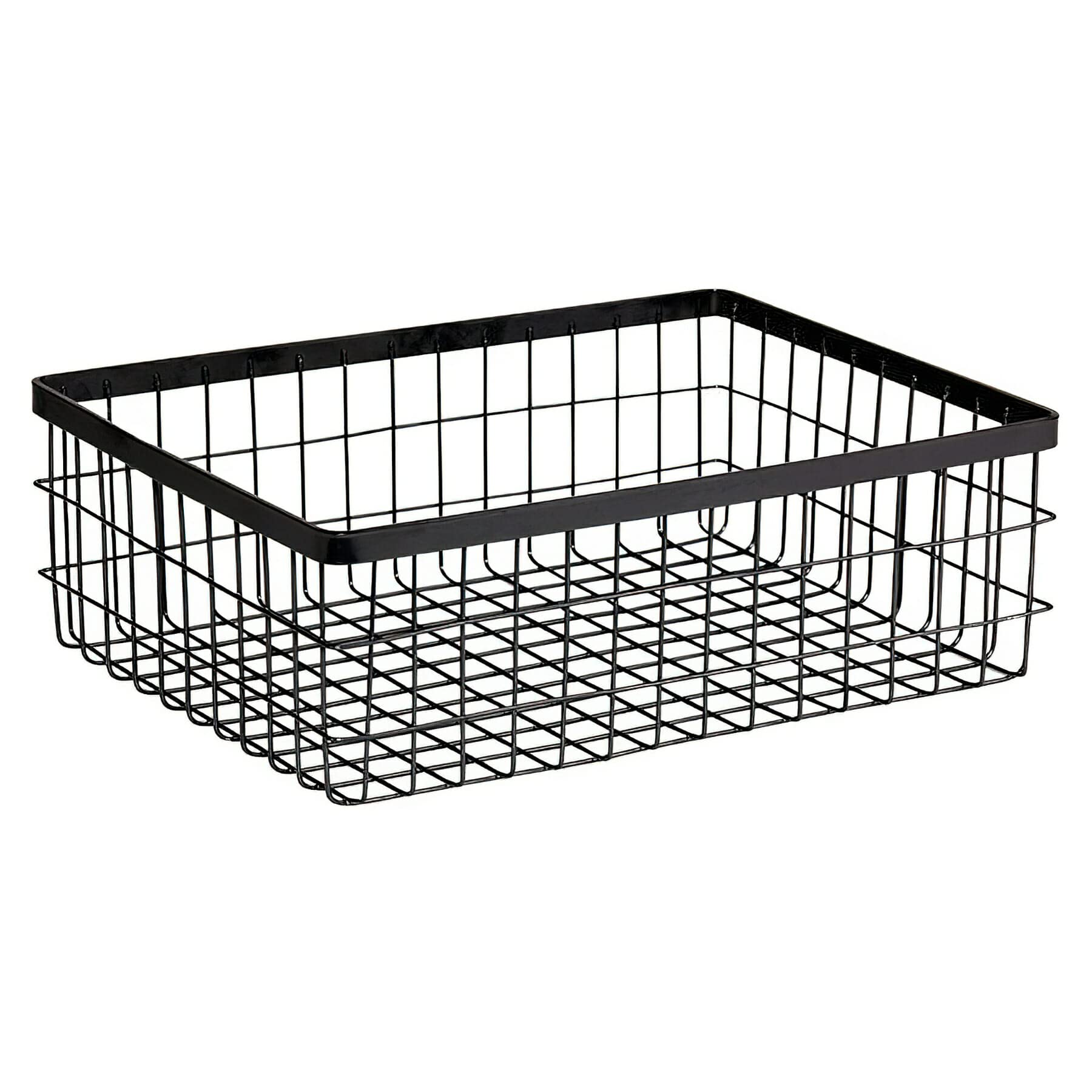 G.E.T. Wb-1294-Mg Rectangular Metal Storage Wire Basket For Pantry, Produce And More, 9'' X 6'' X 4''