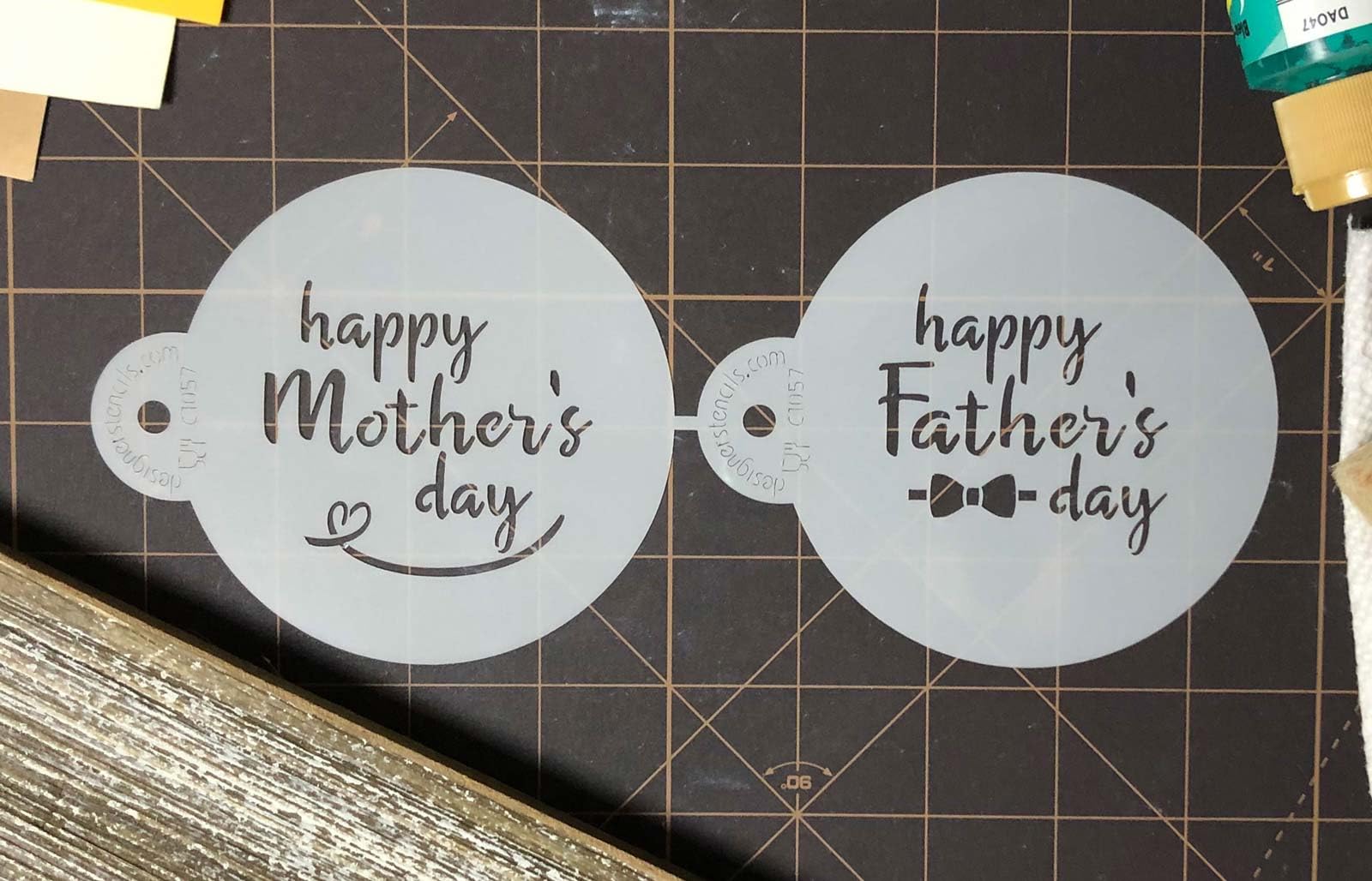 Happy Mother'S And Father'S Day Cookie Stencil | Decorating Template Cookie Cake Stencils | Reusable Stencils Stencils | C1057 B