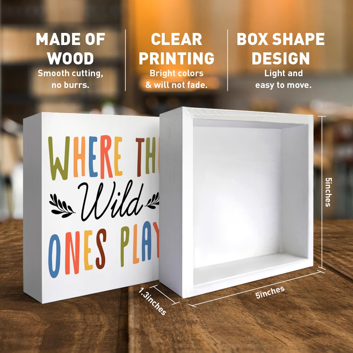 Playroom Desk Decor Wooden Sign, Nursery Decoration for Playroom Toy Room Toddler Kid's Bedroom, Nursery Gift for Baby Boy Girl