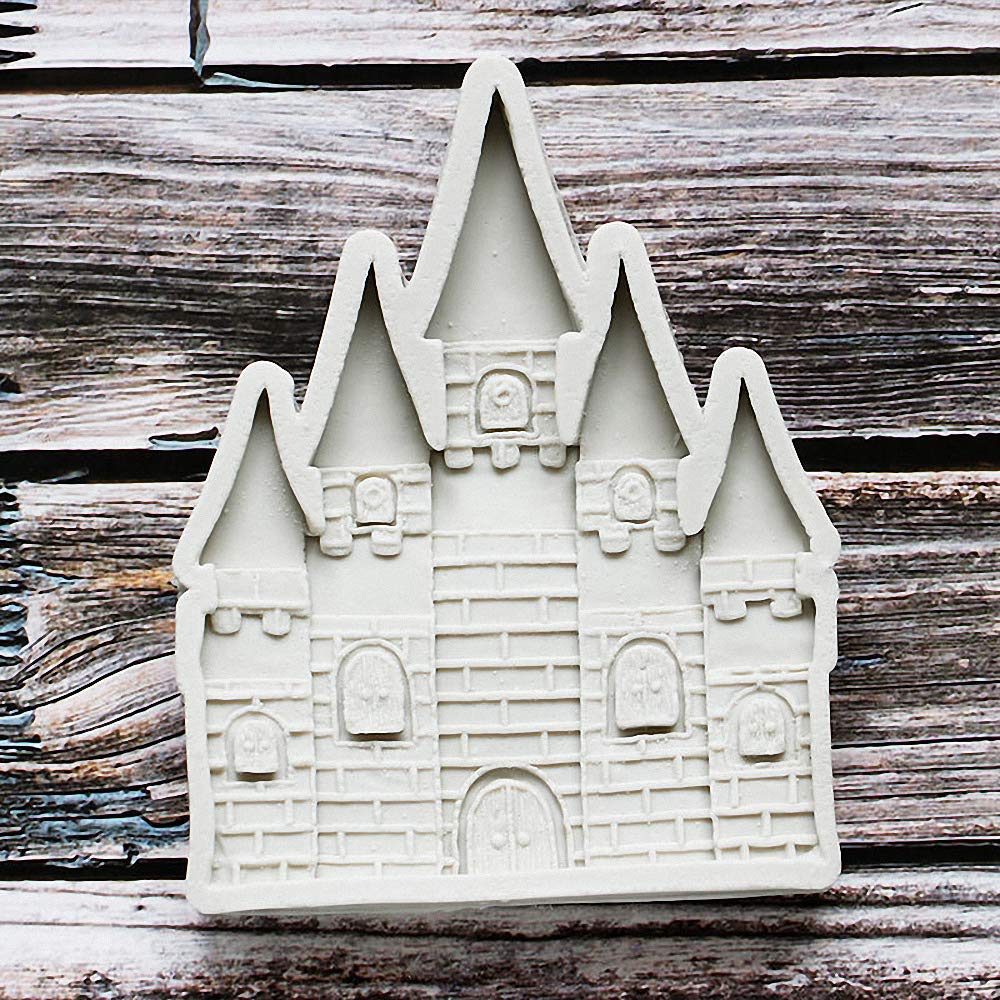 Fairytale Castle Silicone Fondant Mold Cake Crafts Decorating Tool Chocolate Candy Sugar Craft Gum Paste Mold For Wedding Cake D